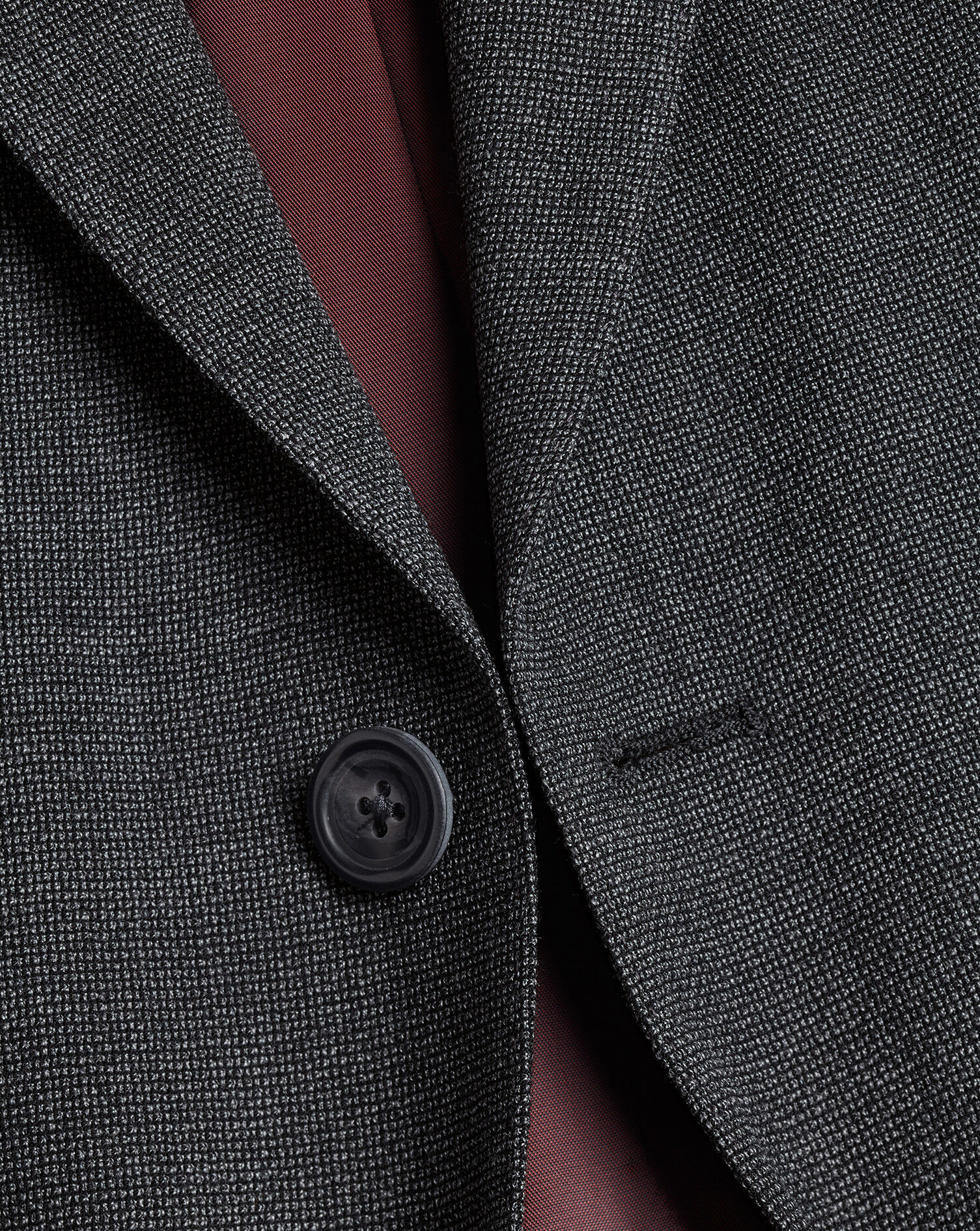 Textured Business Suit Jacket - Dark Grey