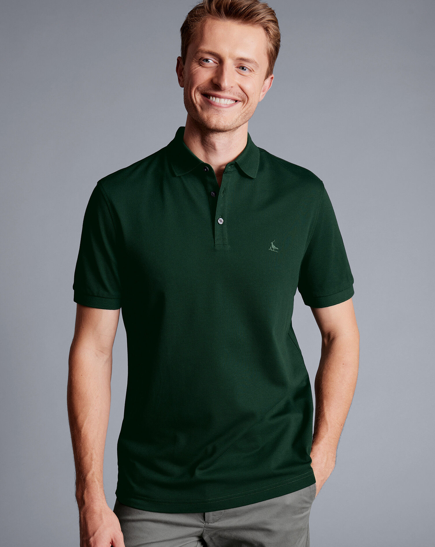 Tyrwhitt Pique Polo - Dark Green
