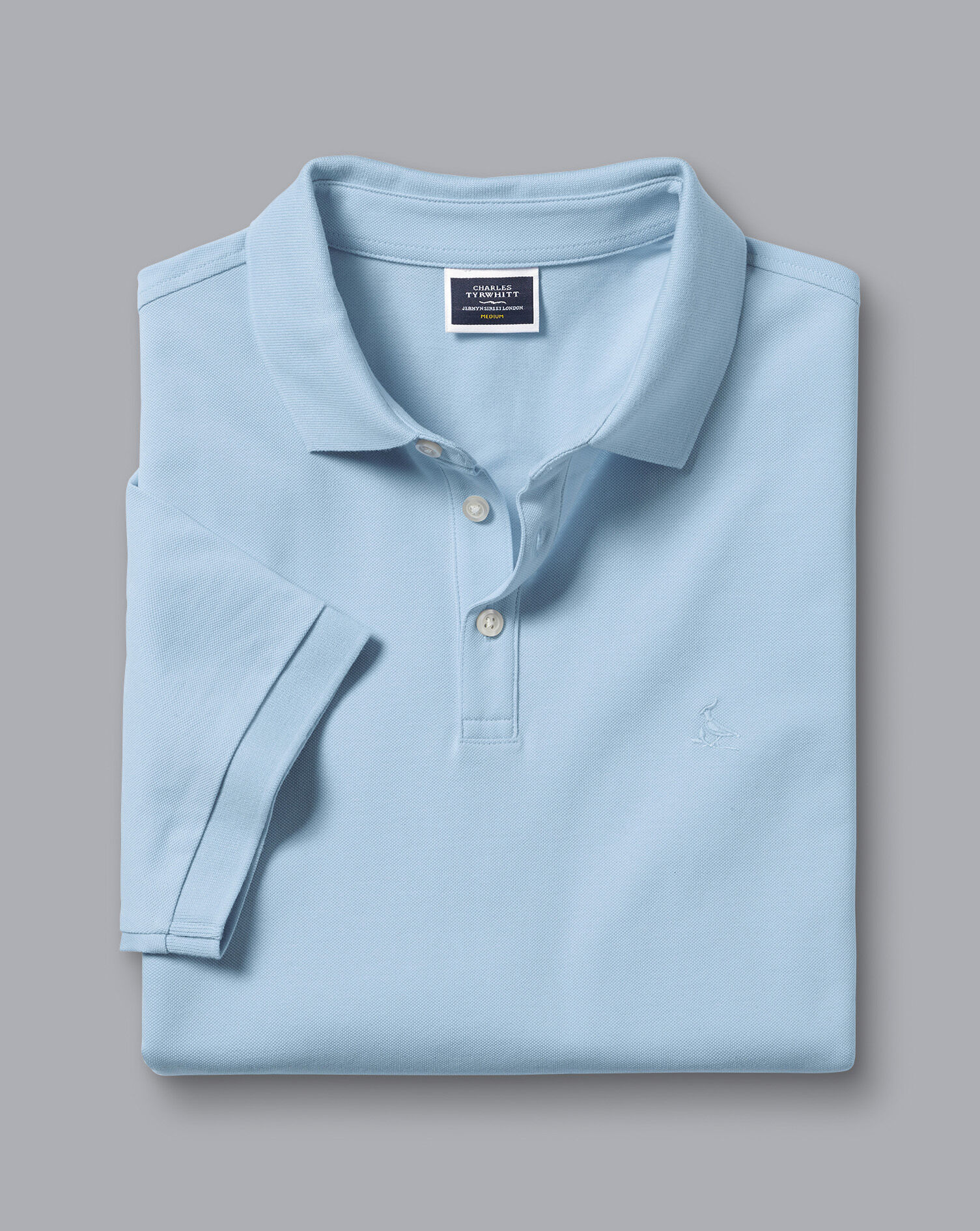 Tyrwhitt Pique Polo - Light Blue