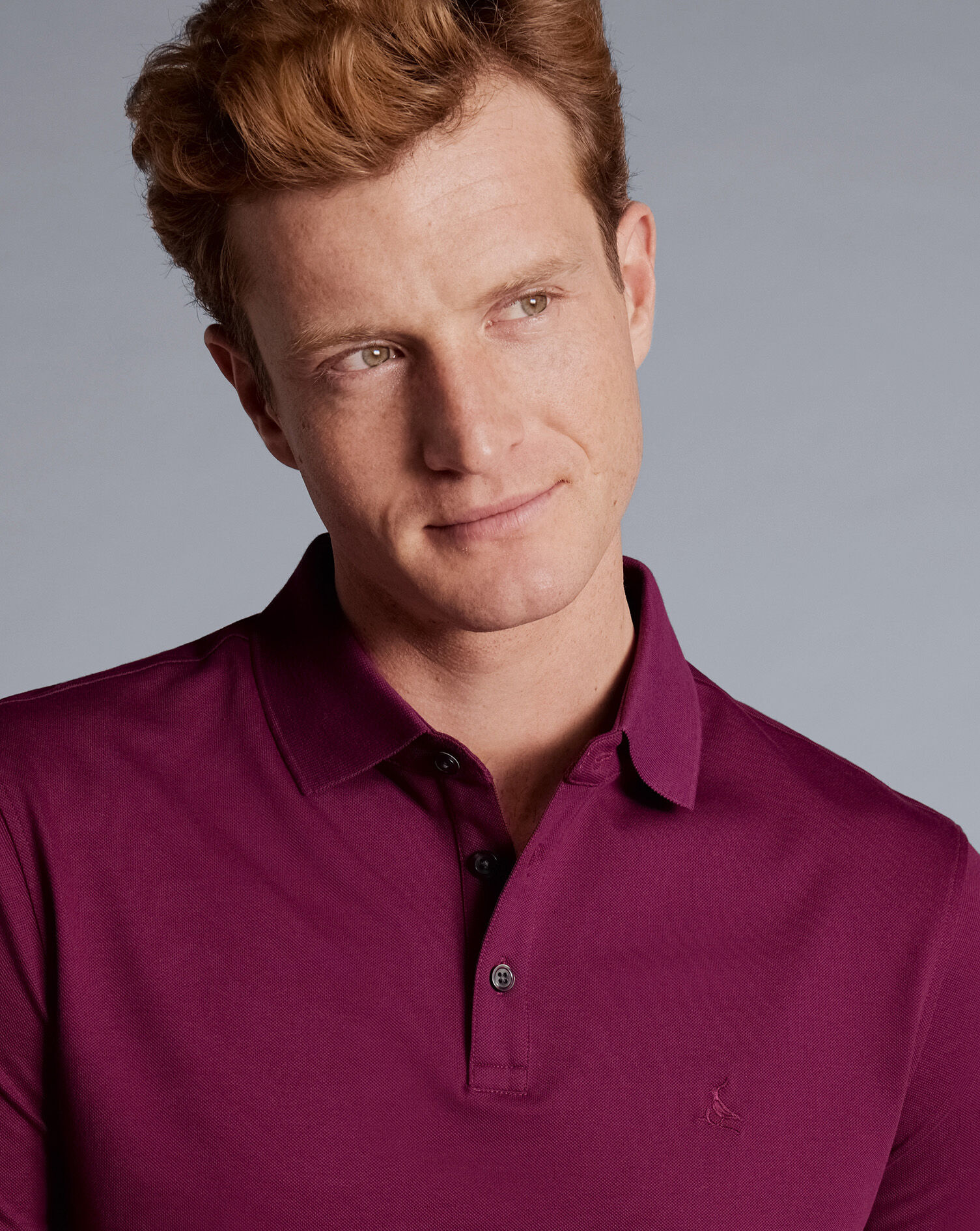 Tyrwhitt Pique Polo - Dark Pink