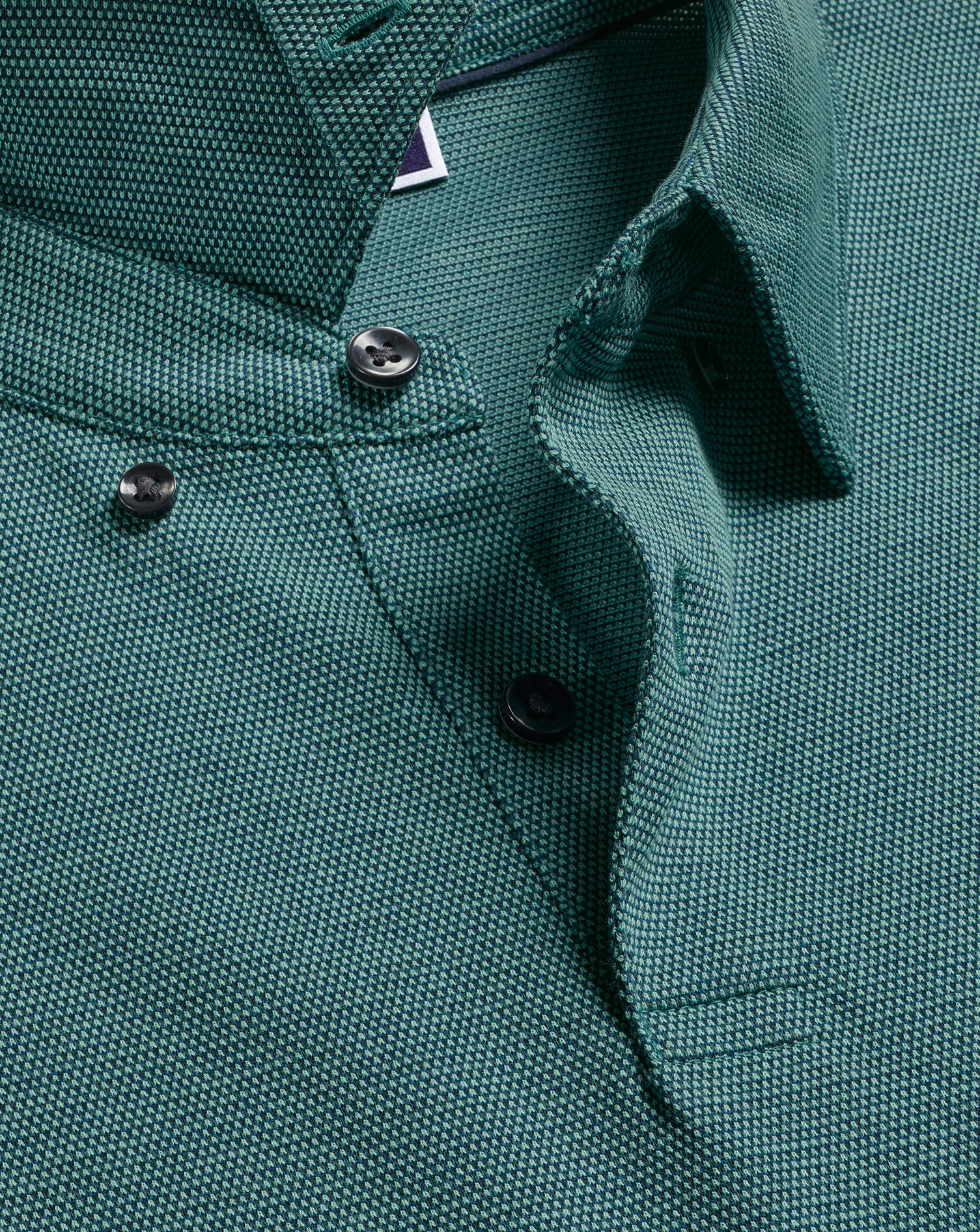 Jacquard Polo - Petrol Blue