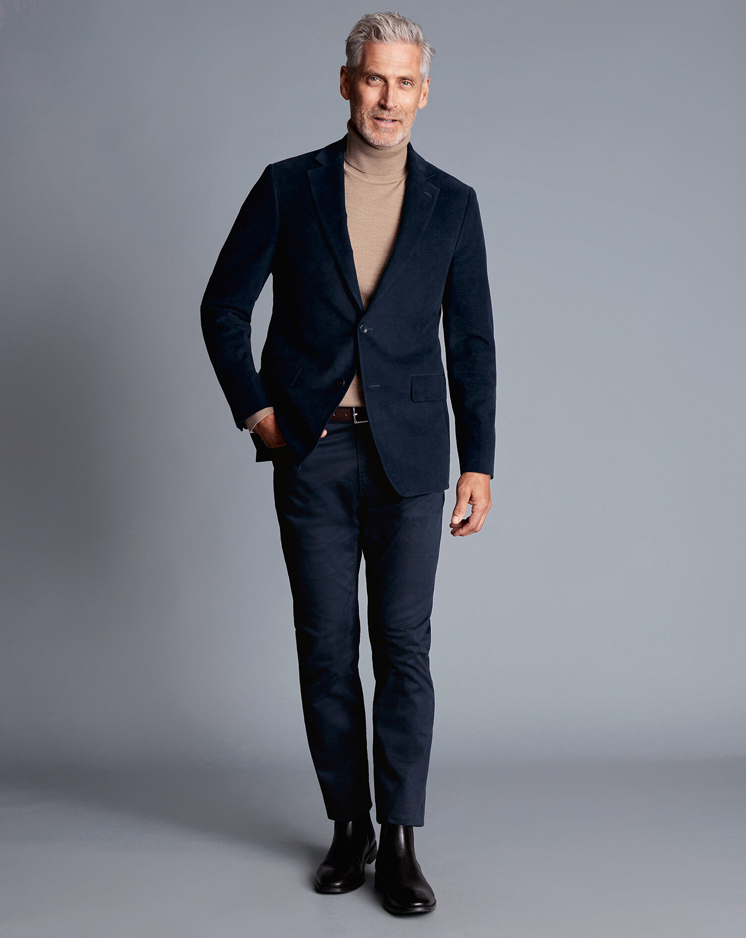 Italian Moleskin Jacket  - Navy