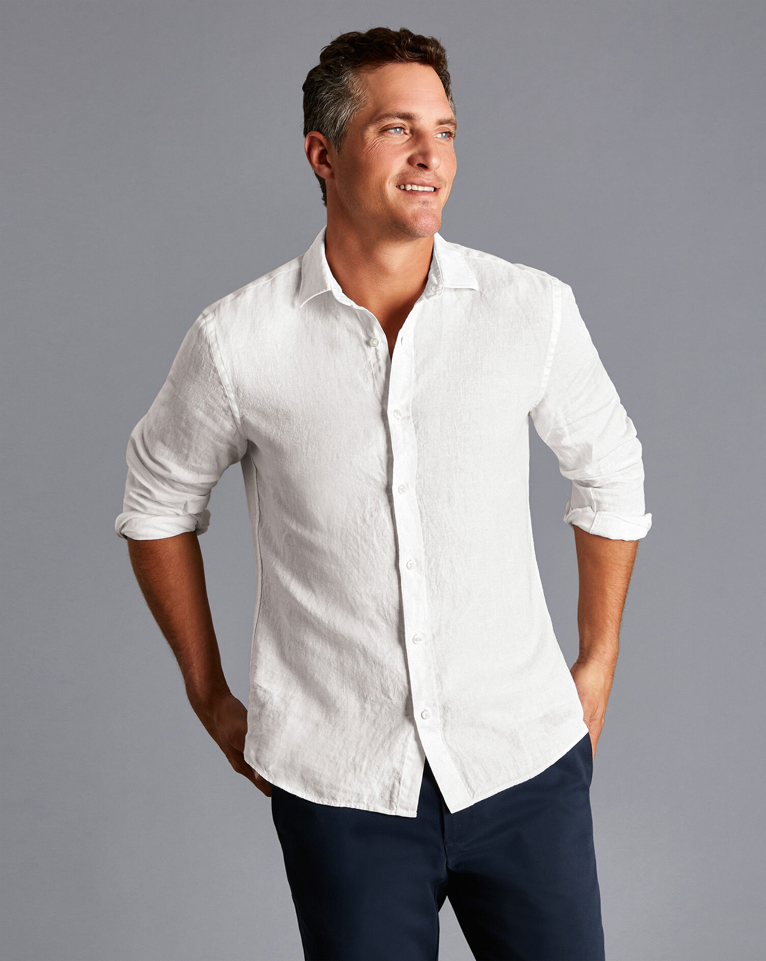 Pure Linen Shirt - White