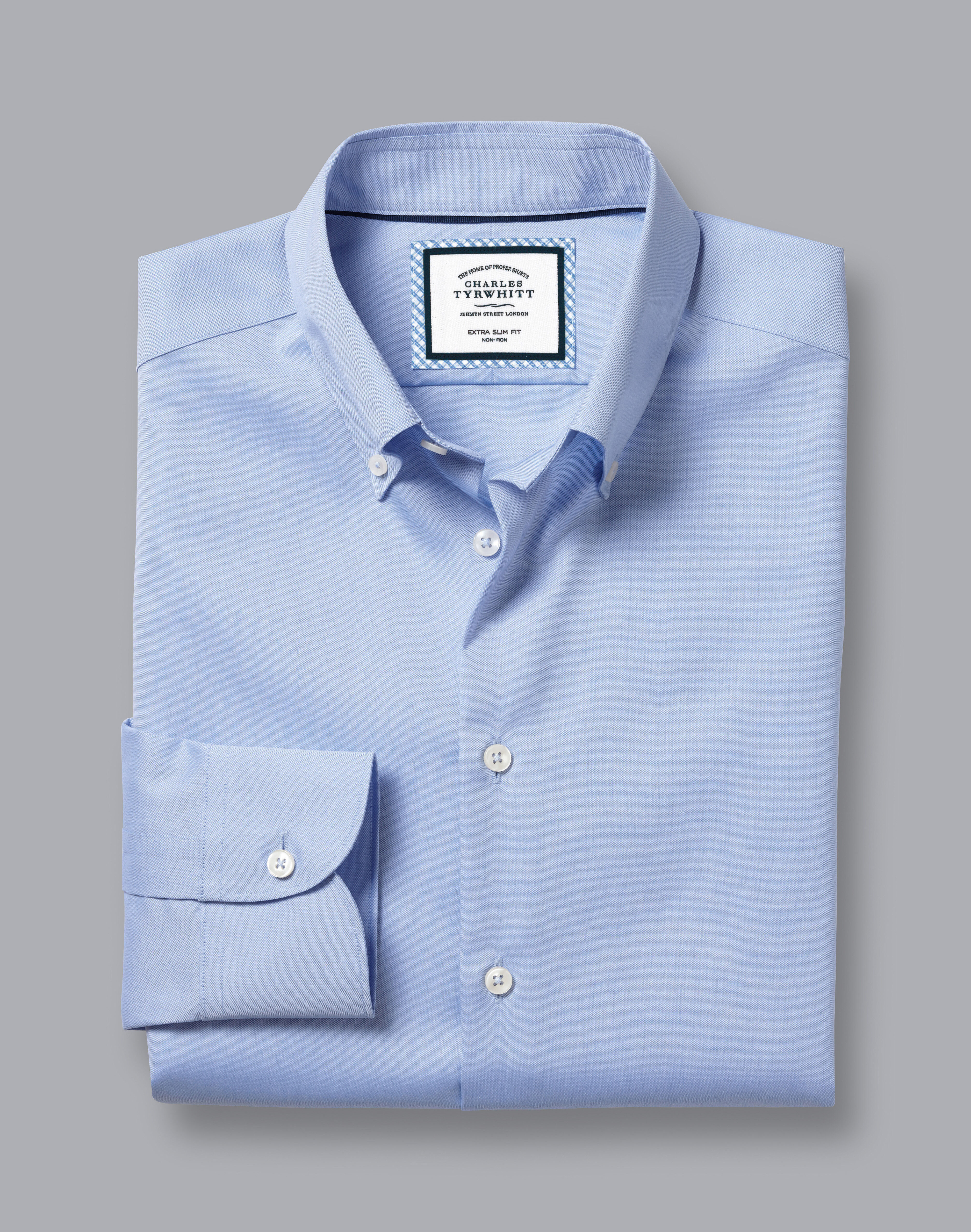 Button-Down Collar Non-Iron Shirt - Sky Blue