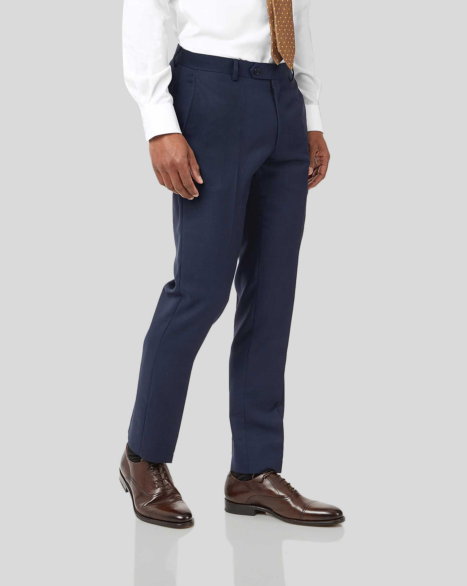 Birdseye Travel Suit Pants - Ink Blue