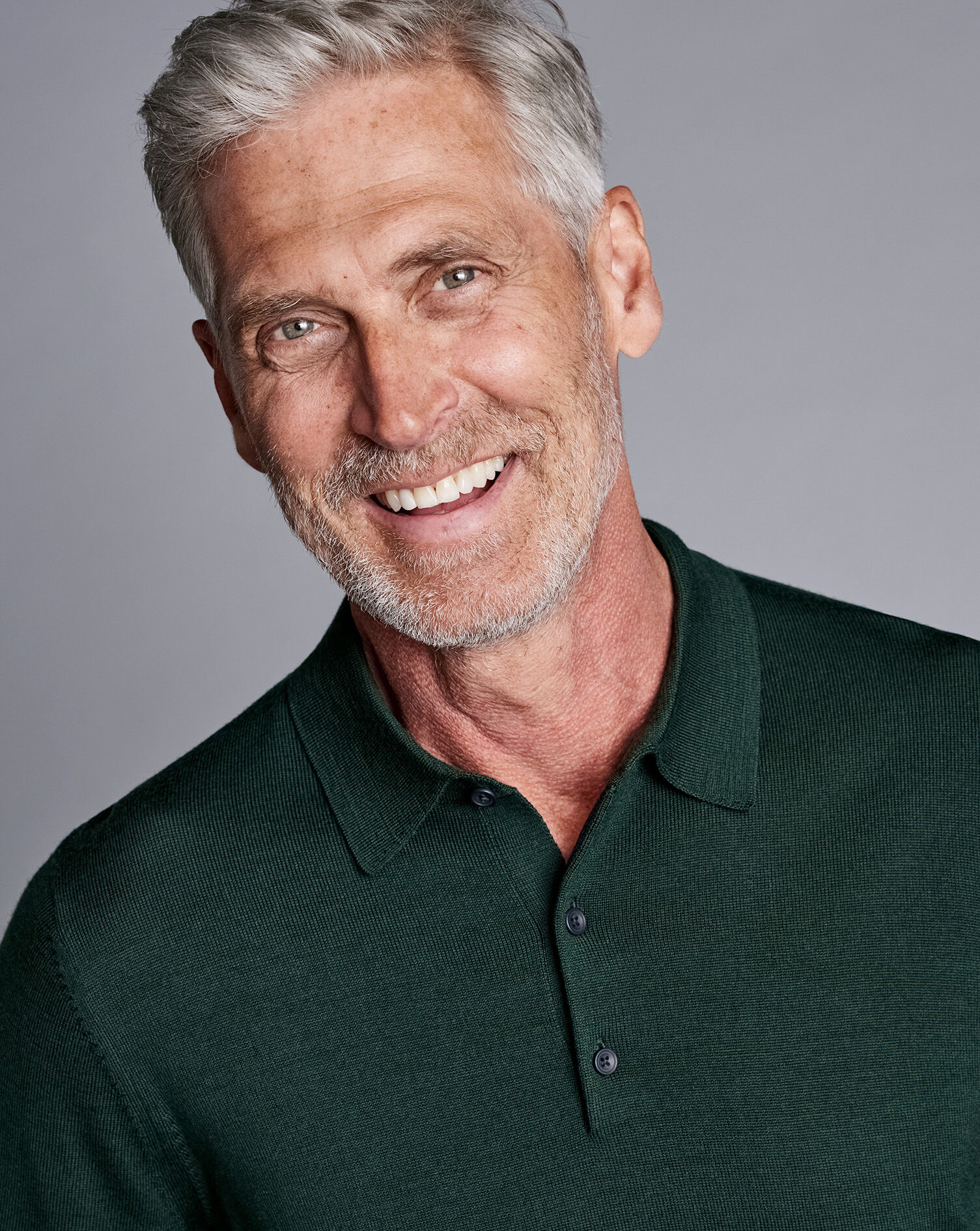 Merino Polo Sweater - Forest Green