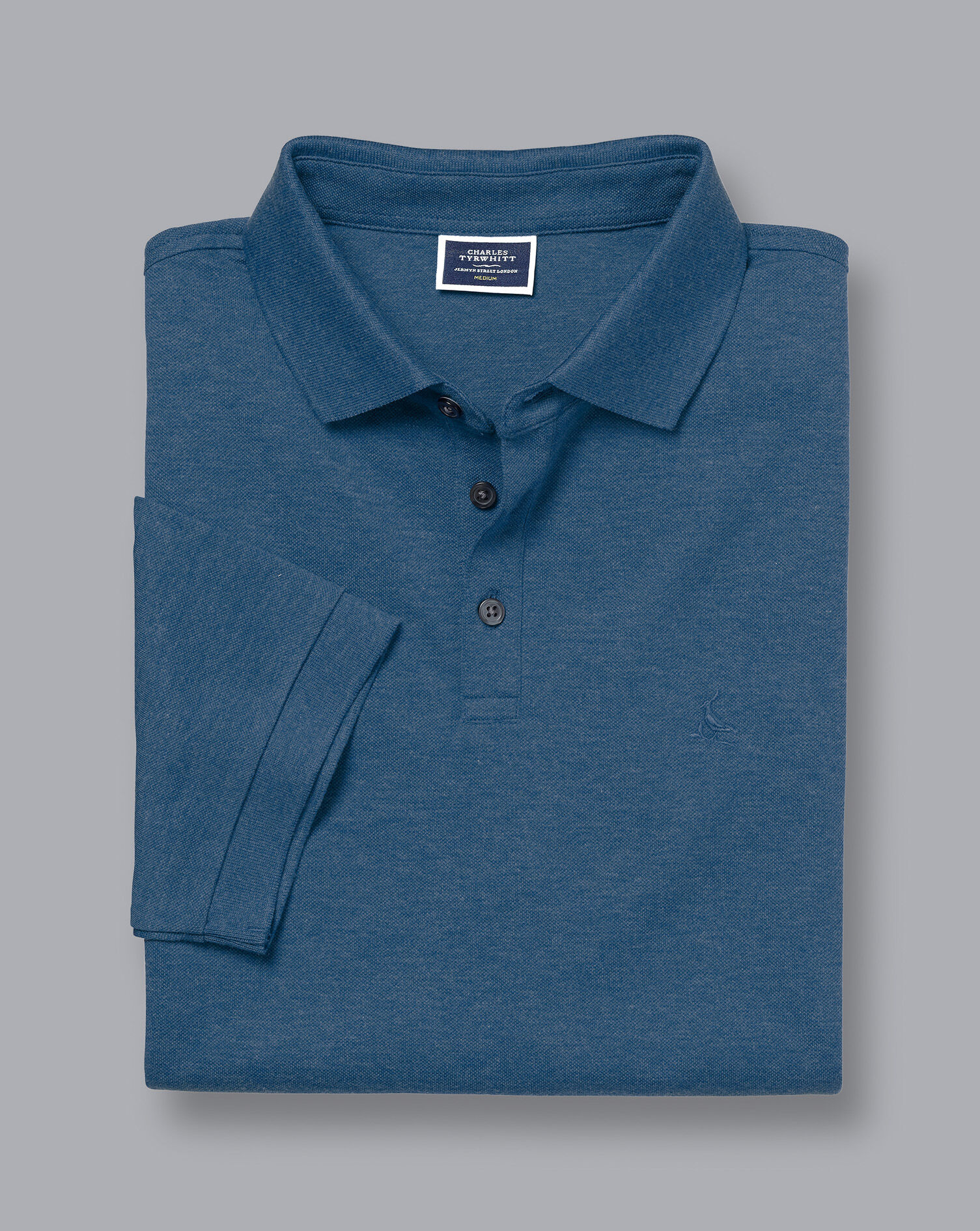 Tyrwhitt Pique Polo - Indigo Marl