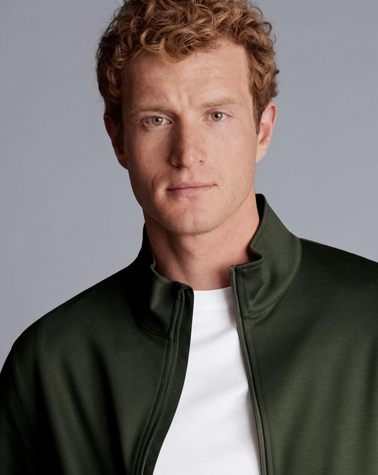 Performance Funnel Neck Jacket - Olive Green