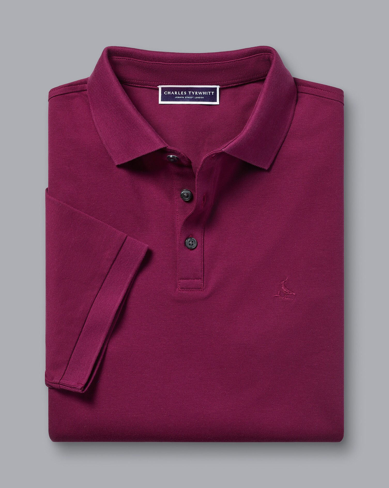 Tyrwhitt Pique Polo - Dark Pink