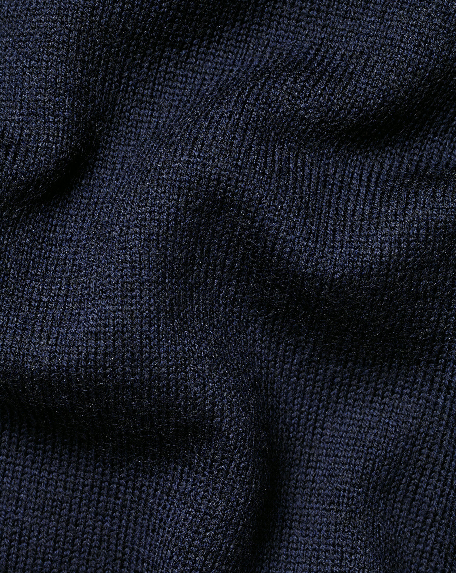 Merino Polo Sweater - Navy