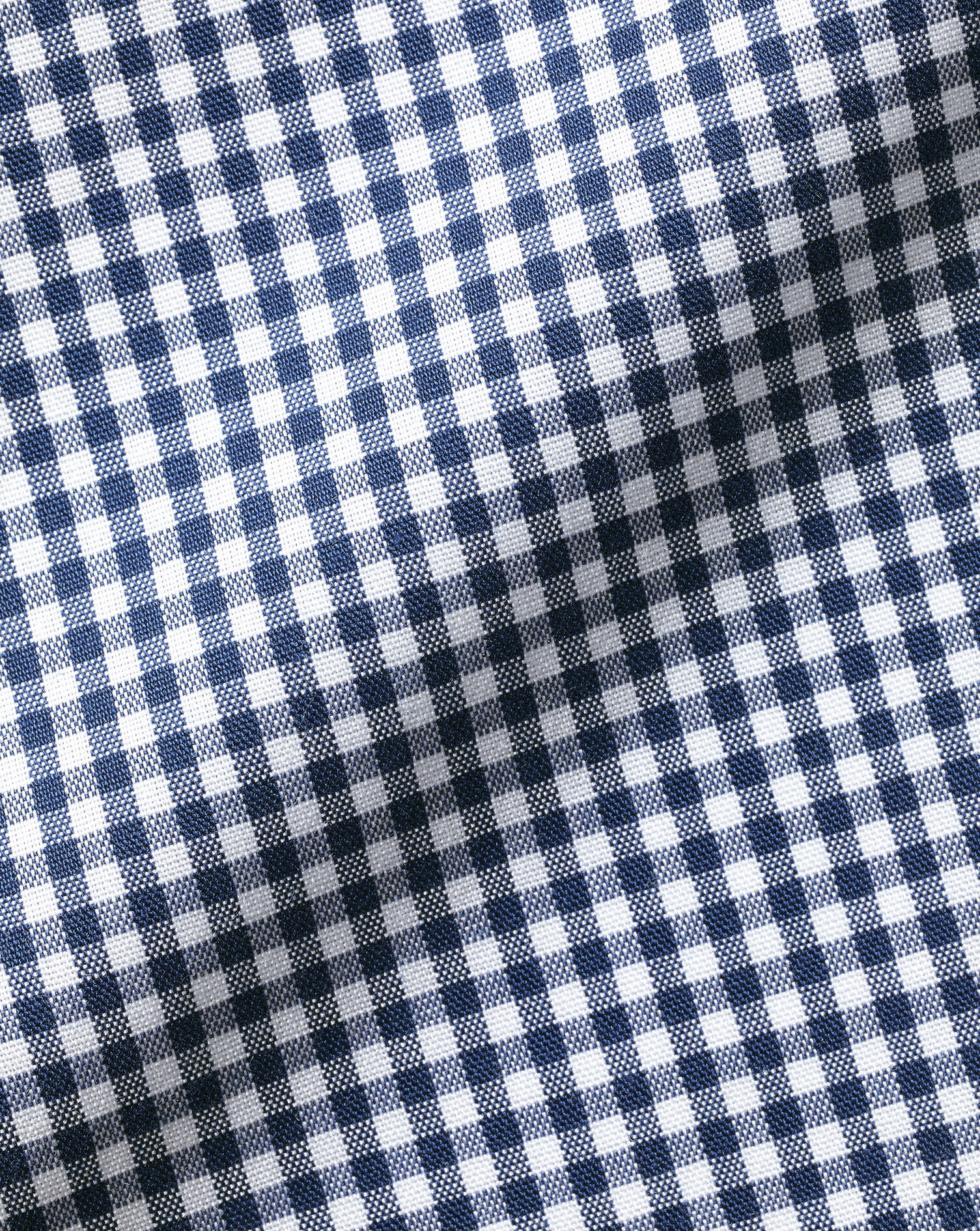 Button-Down Collar Non-Iron Stretch Mini Gingham Short Sleeve Shirt - French Blue