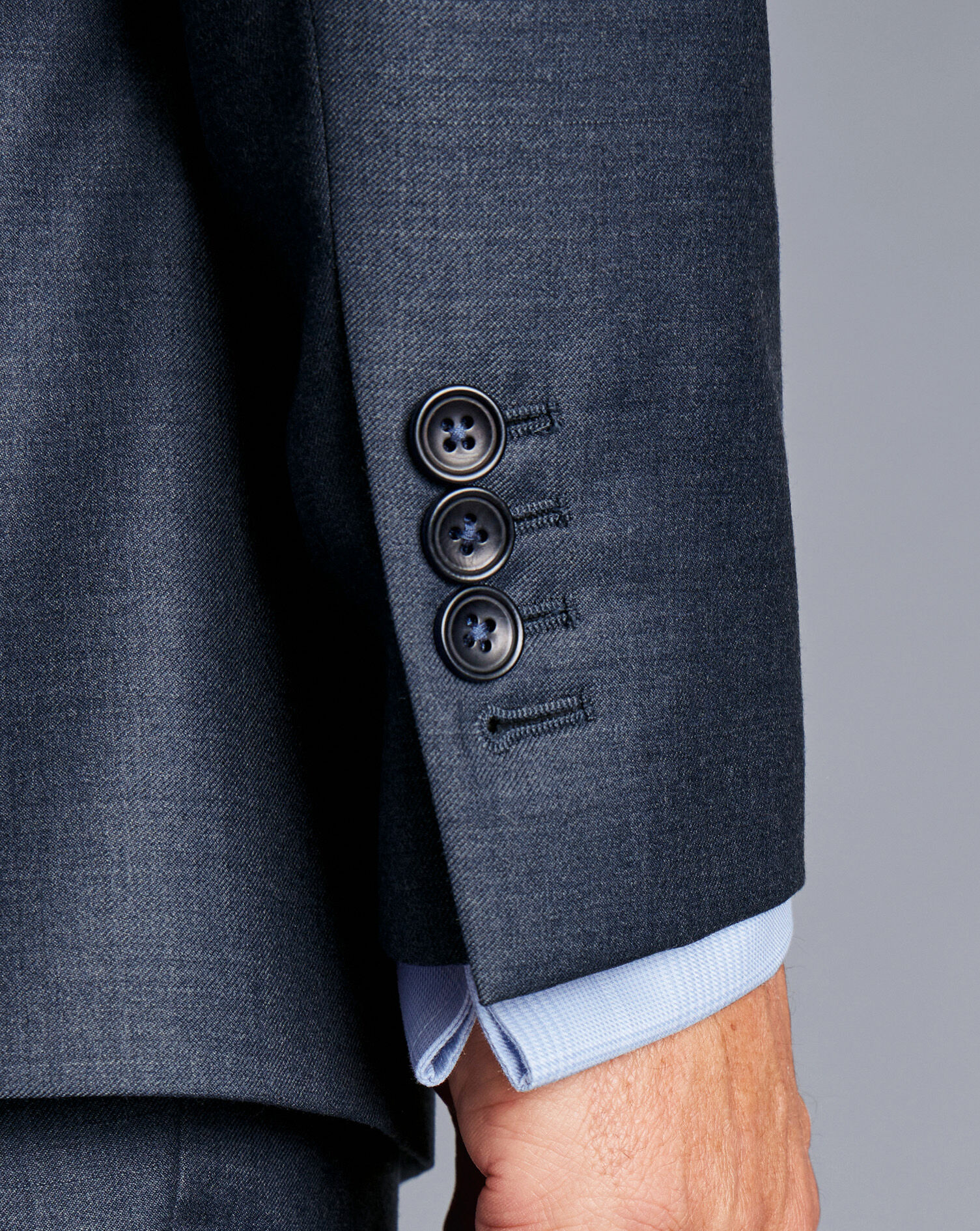 Italian Suit Jacket - Steel Blue