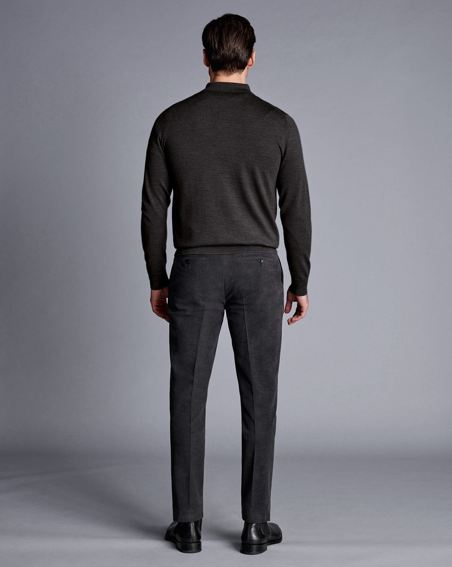 Italian Moleskin Pants - Dark Grey