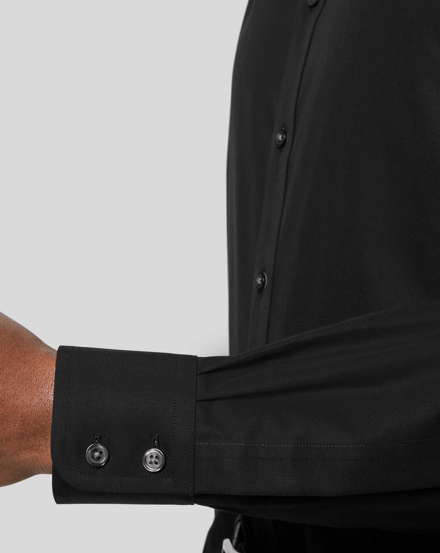 Non-Iron Poplin Shirt - Black