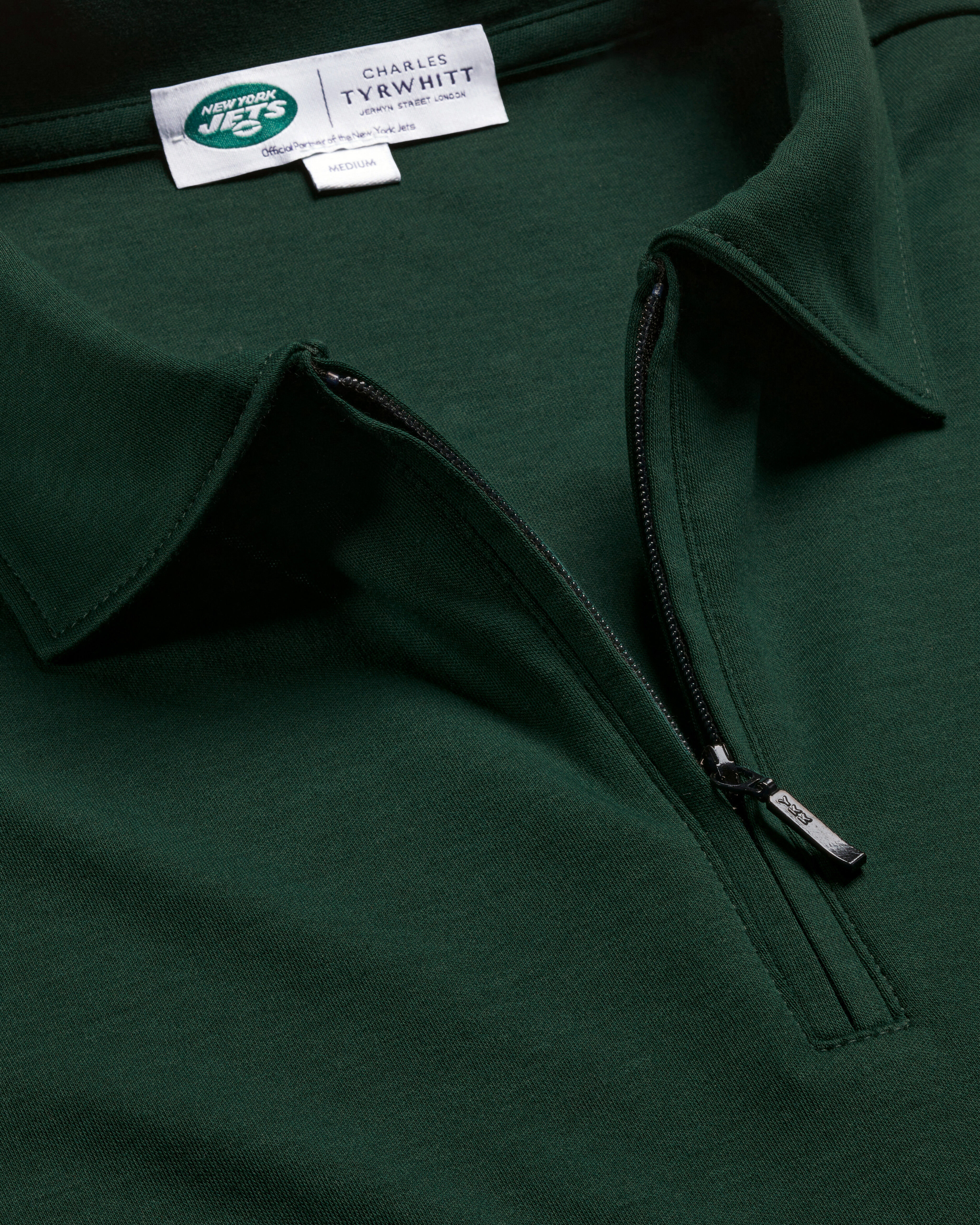 New York Jets Cotton Jersey Polo - Dark Green
