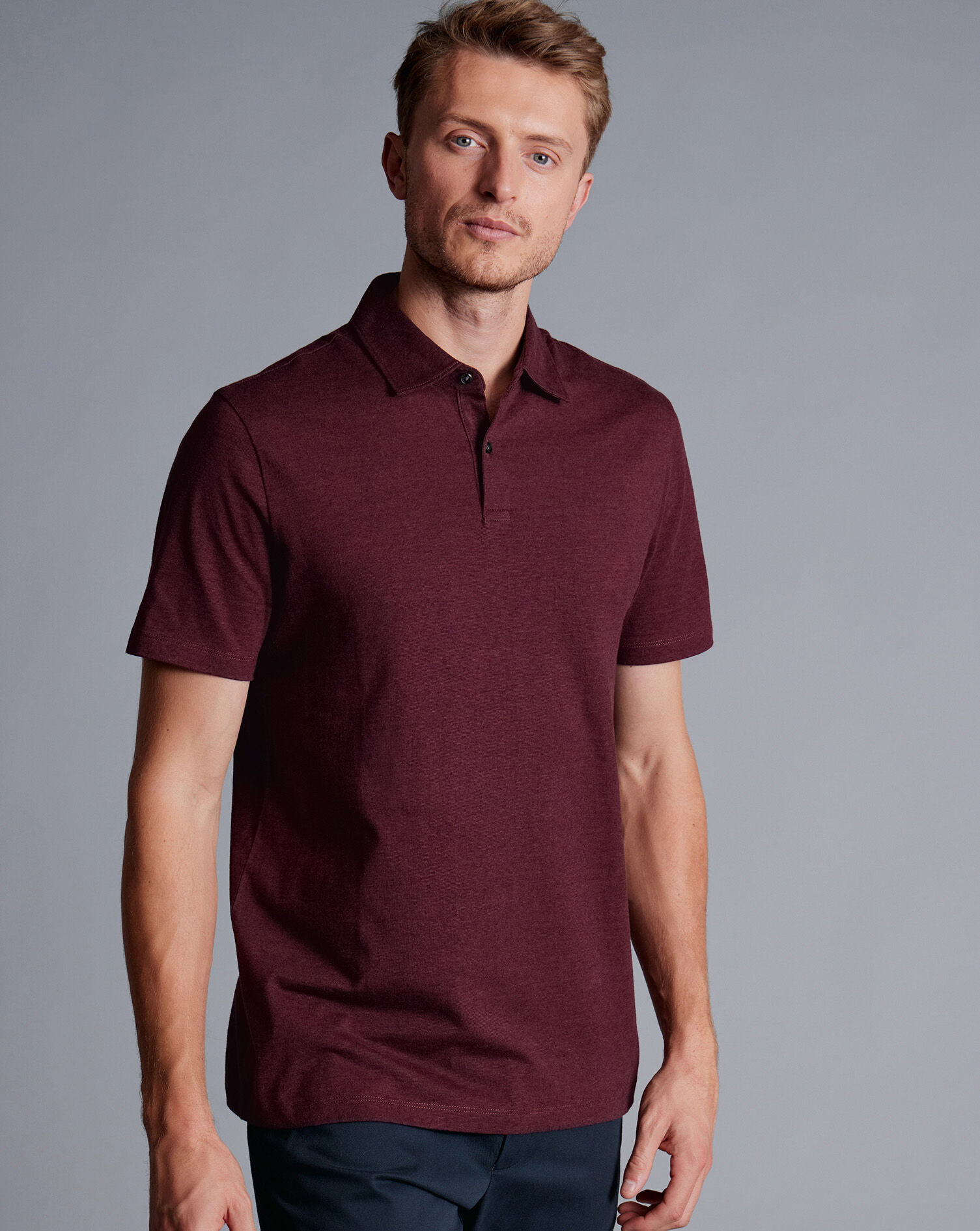 End-On-End Cotton Polo - Cherry Pink