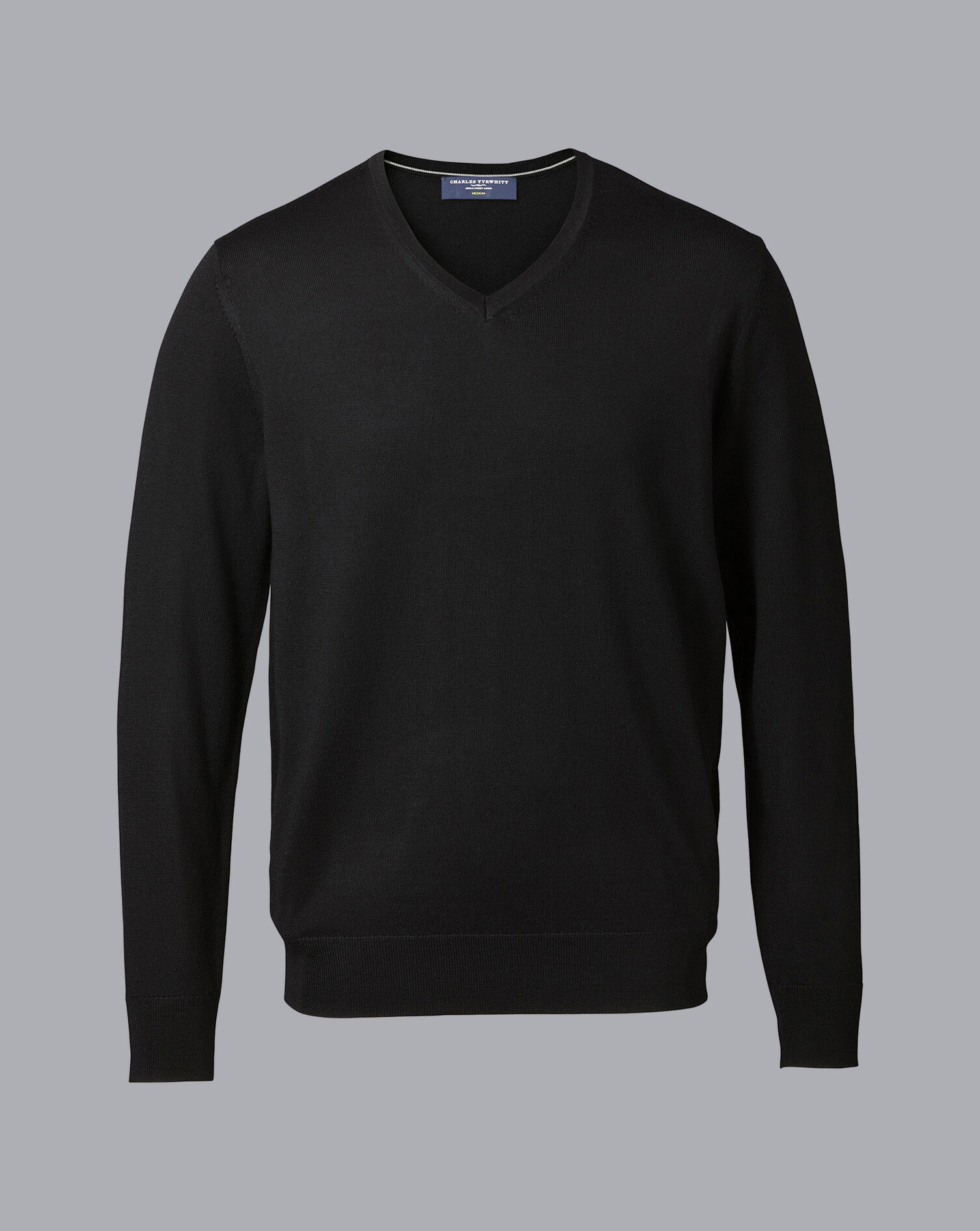 Merino V-Neck Sweater - Black