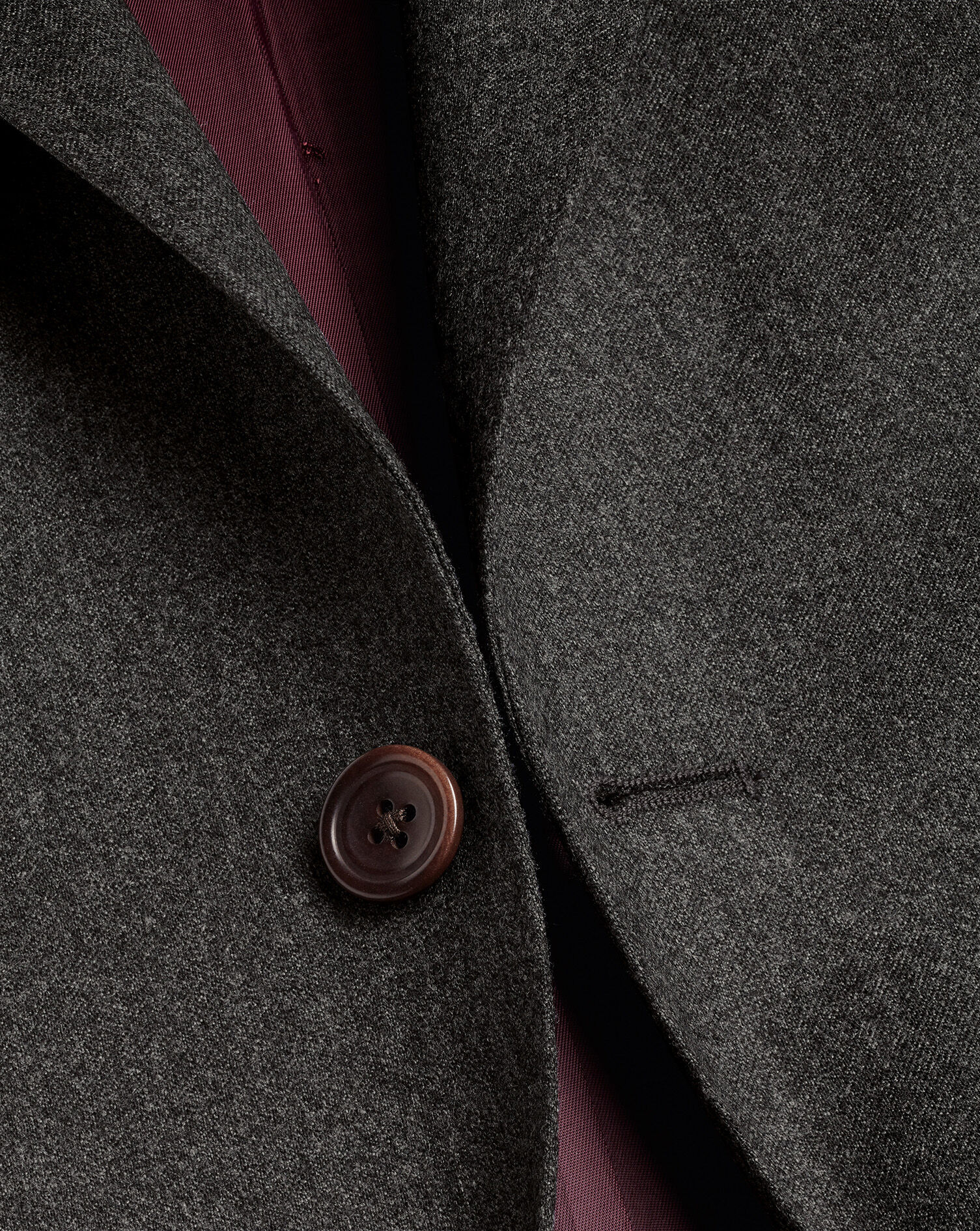 Grey Italian Flannel Suit Jacket