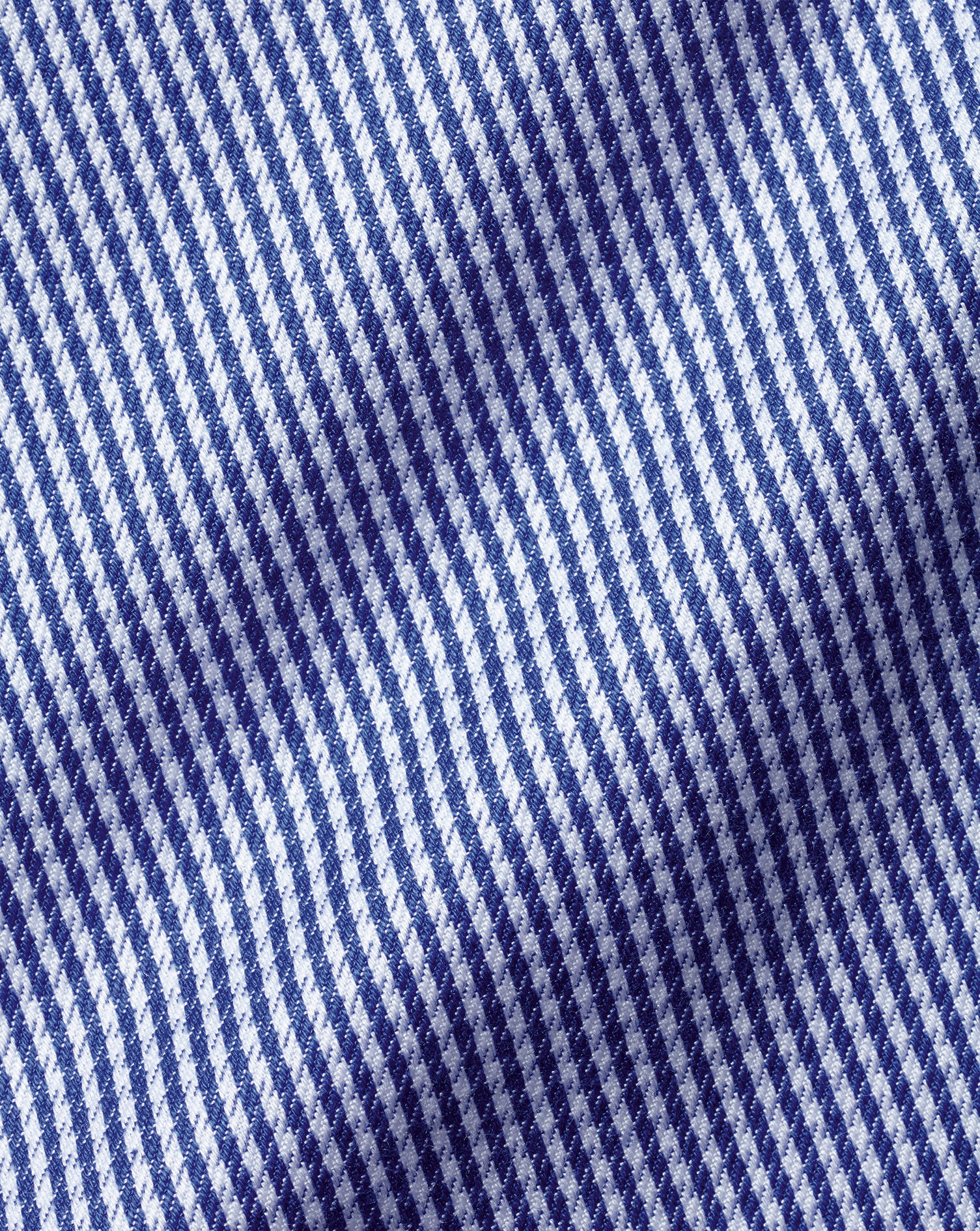 Spread Collar Non-Iron Puppytooth Shirt - Royal Blue