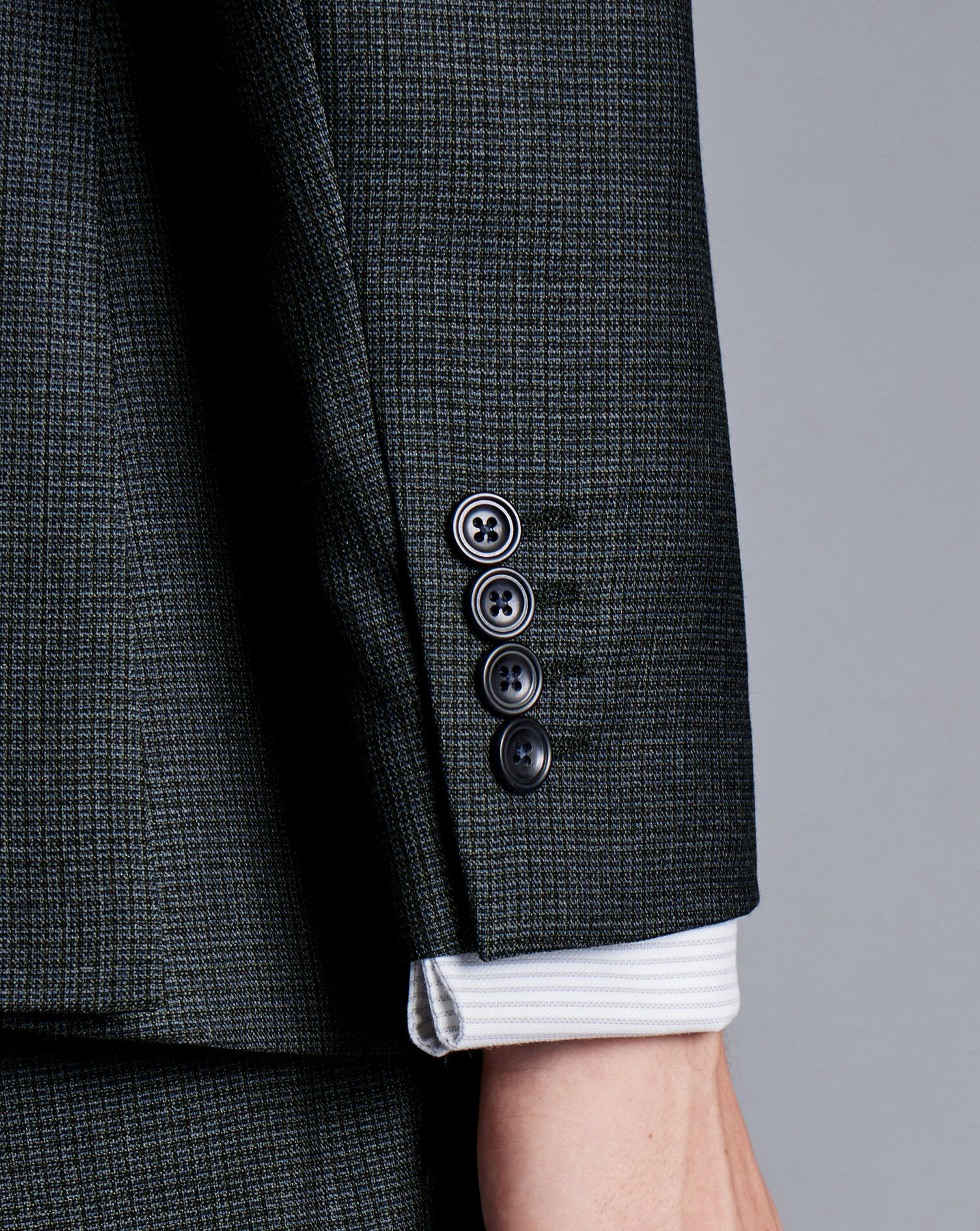 Micro Check Suit - Dark Grey