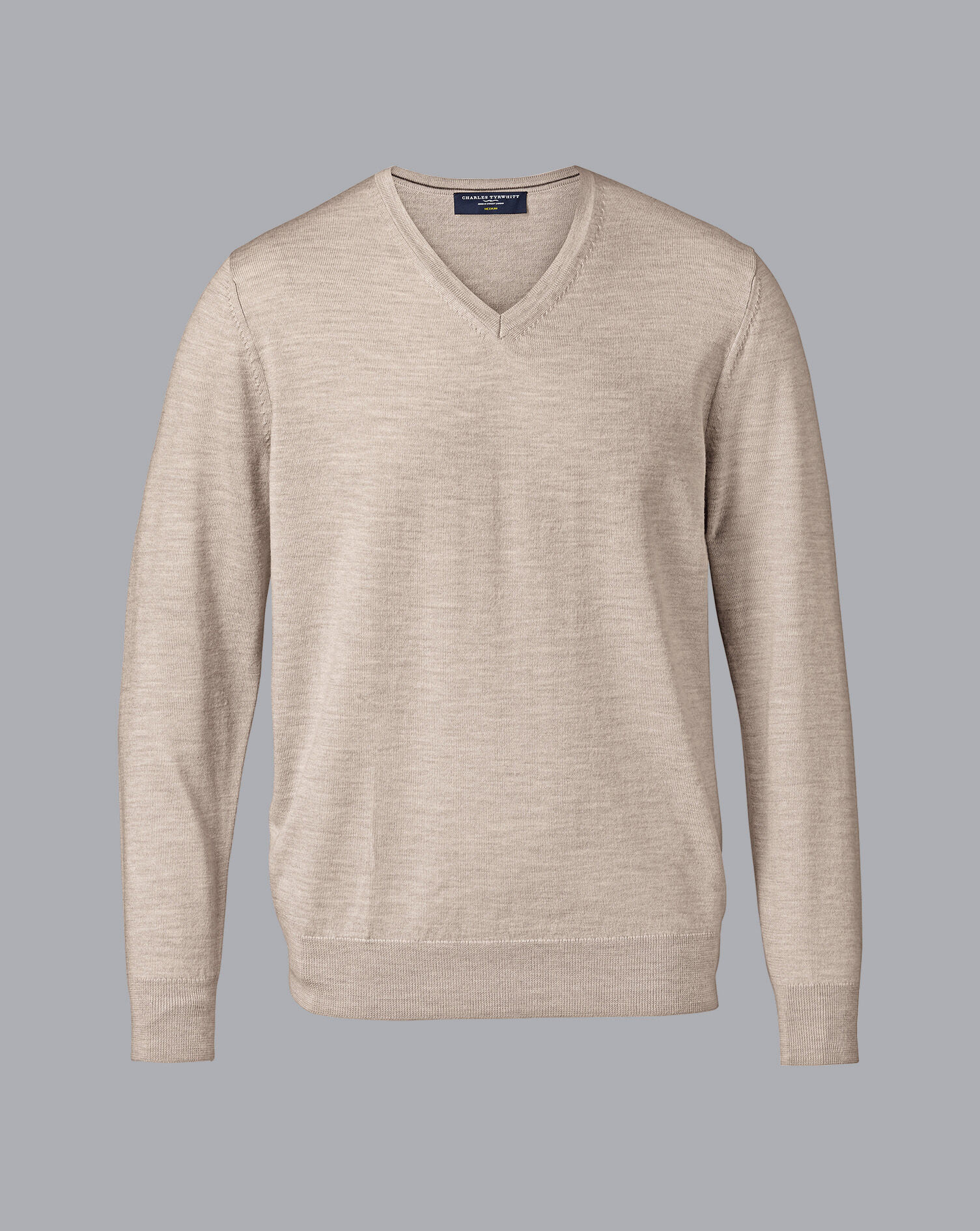 Merino V-Neck Sweater - Limestone