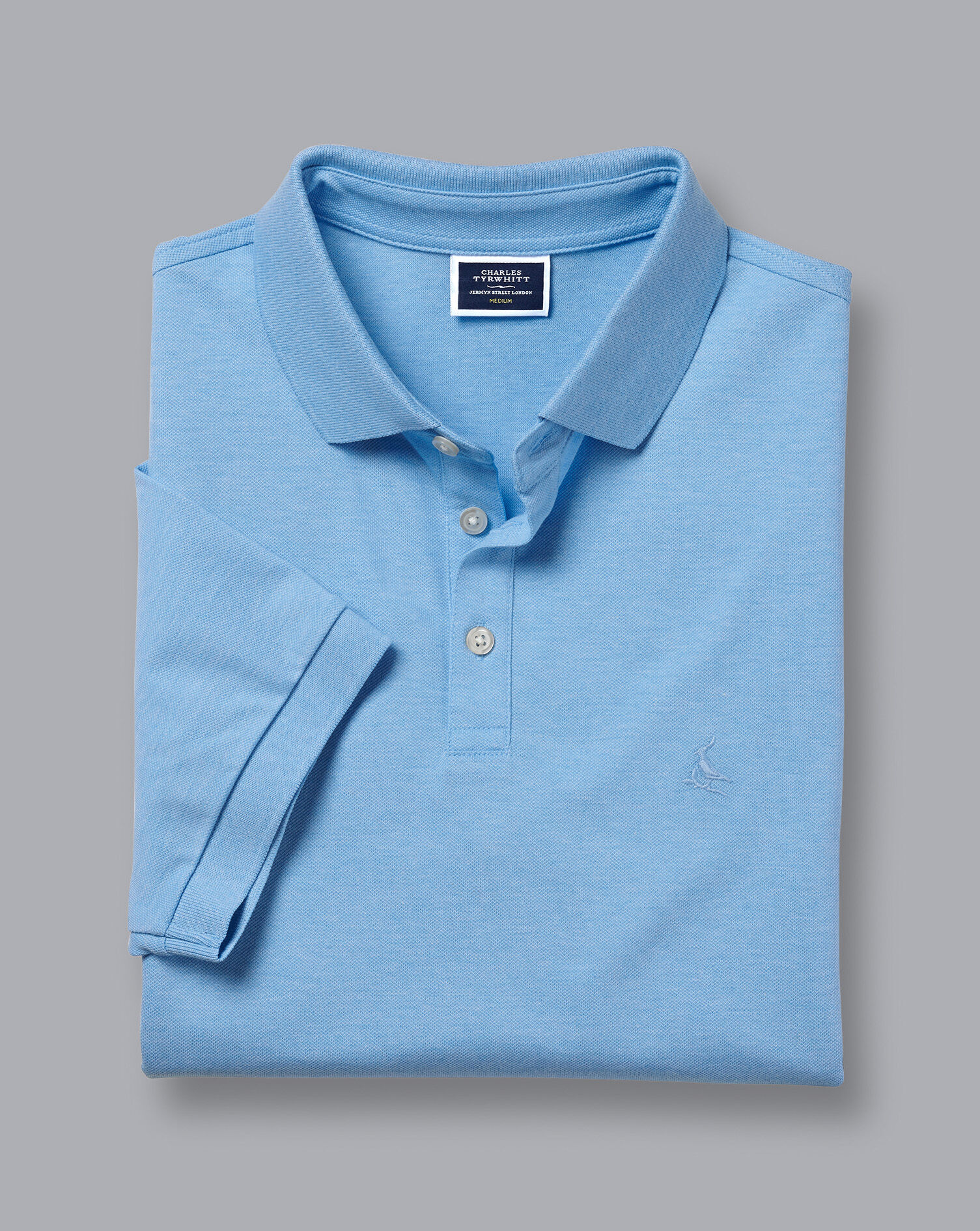 Tyrwhitt Pique Polo - Sky Blue