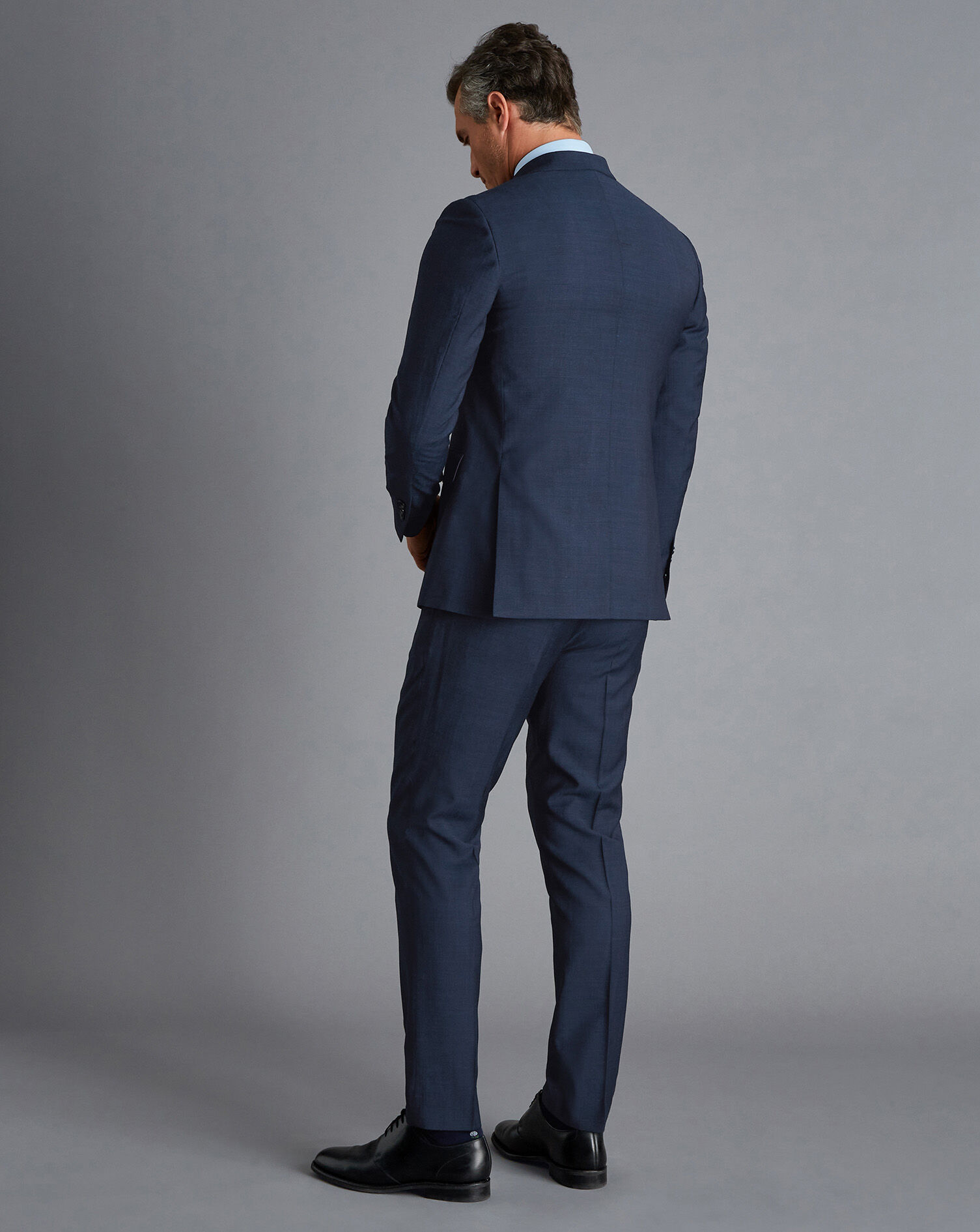 Micro Texture Travel Suit Jacket - Ink Blue