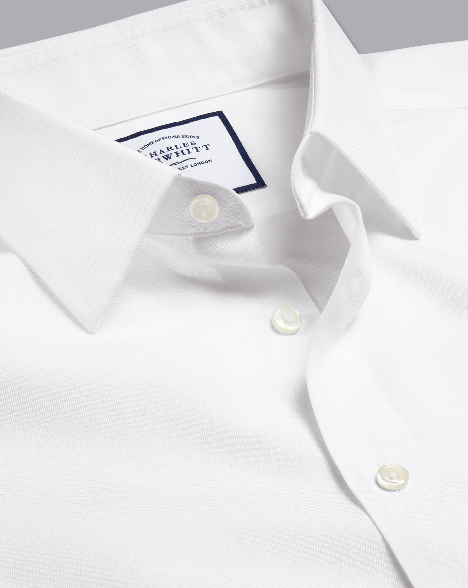 Non-Iron Poplin Shirt - White