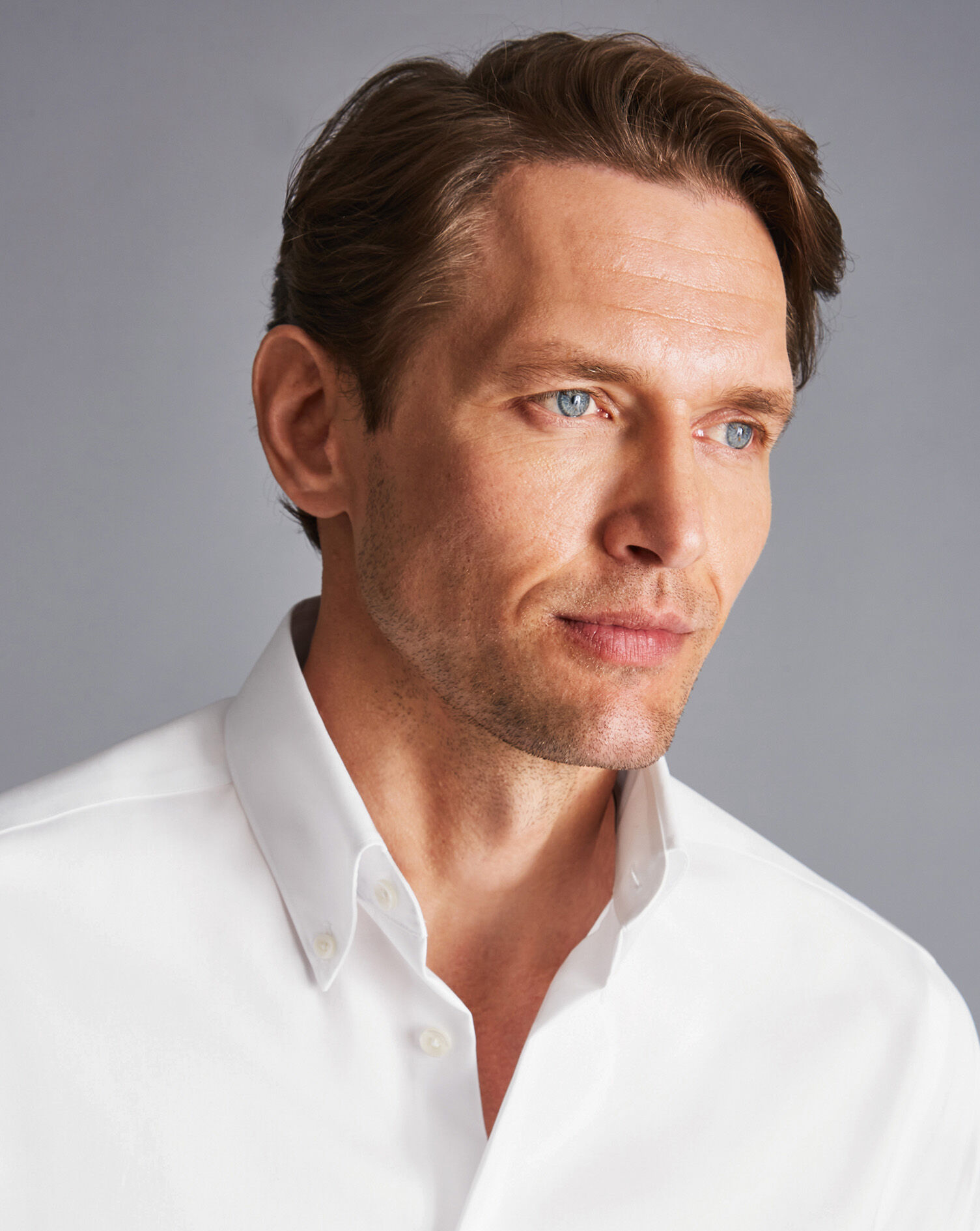 Button-Down Collar Non-Iron Shirt - White