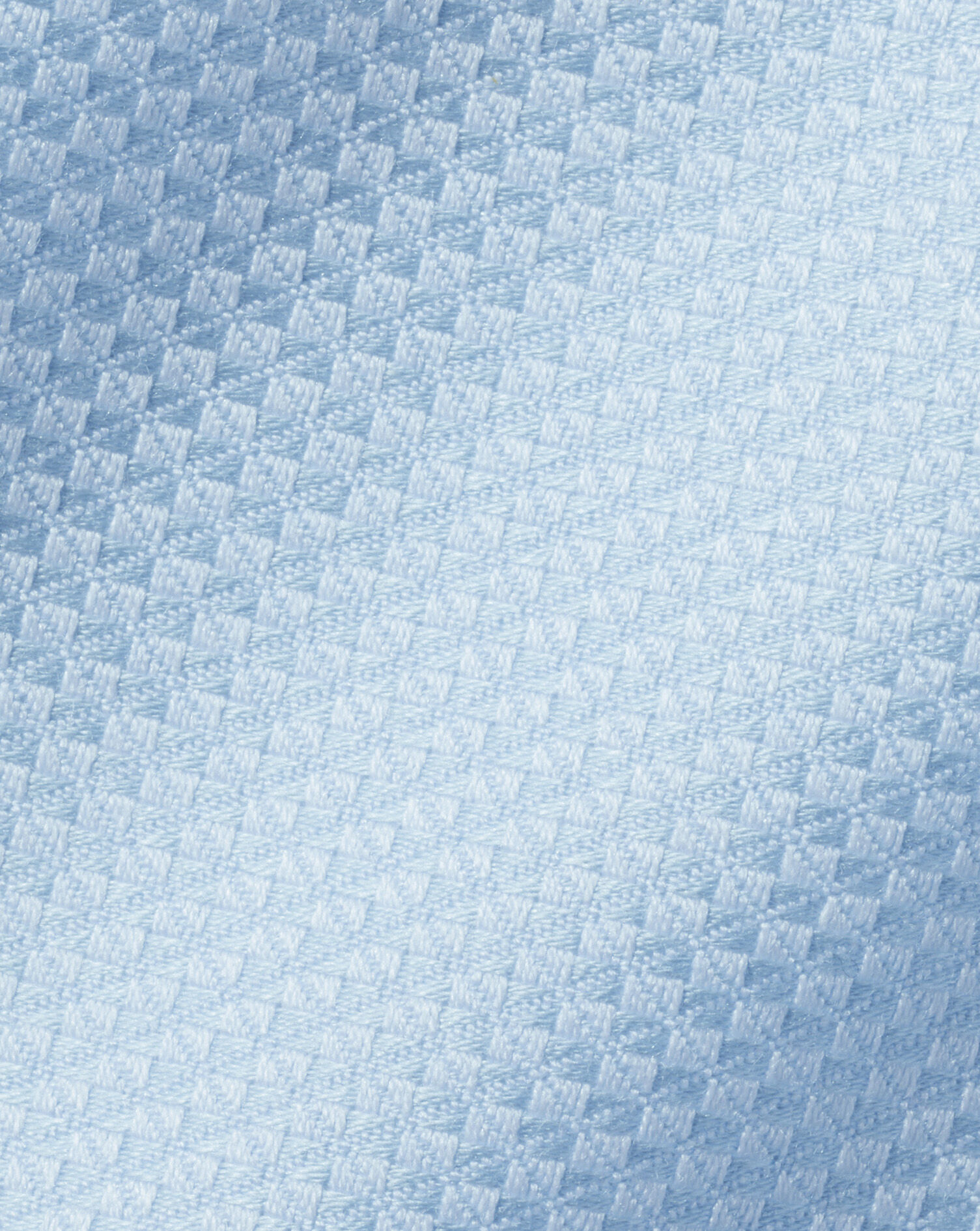 Semi-Spread Collar Egyptian Cotton Hudson Weave Shirt - Light Blue