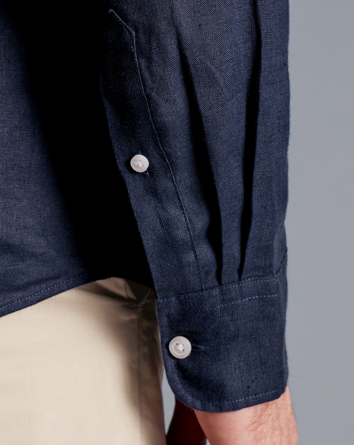 Pure Linen Shirt - Navy