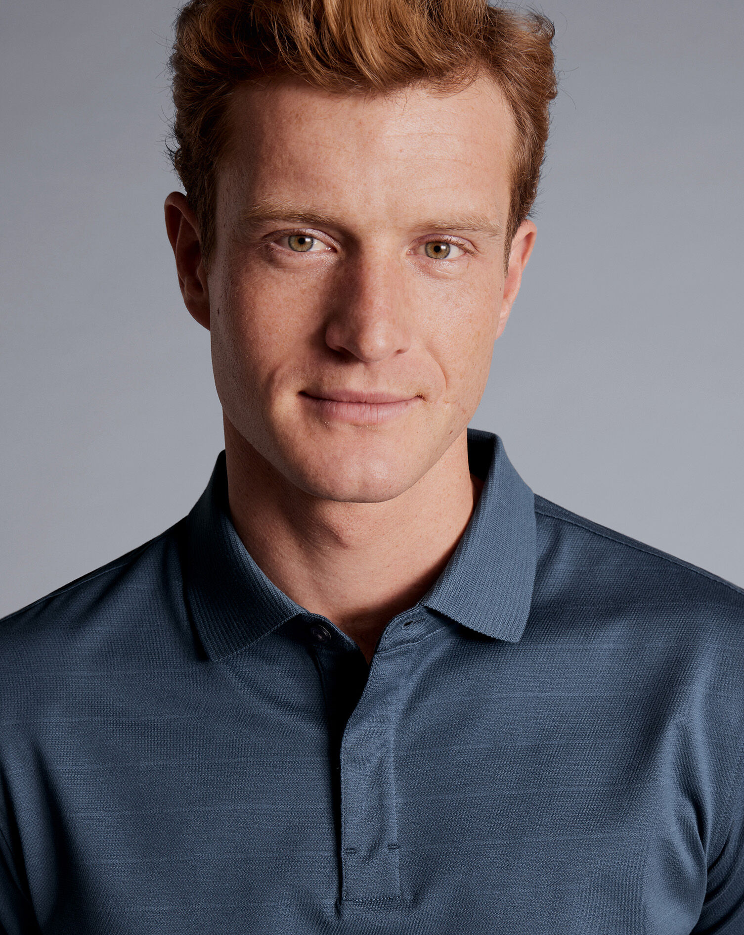 Tyrwhitt Cool Polo - Heather Blue