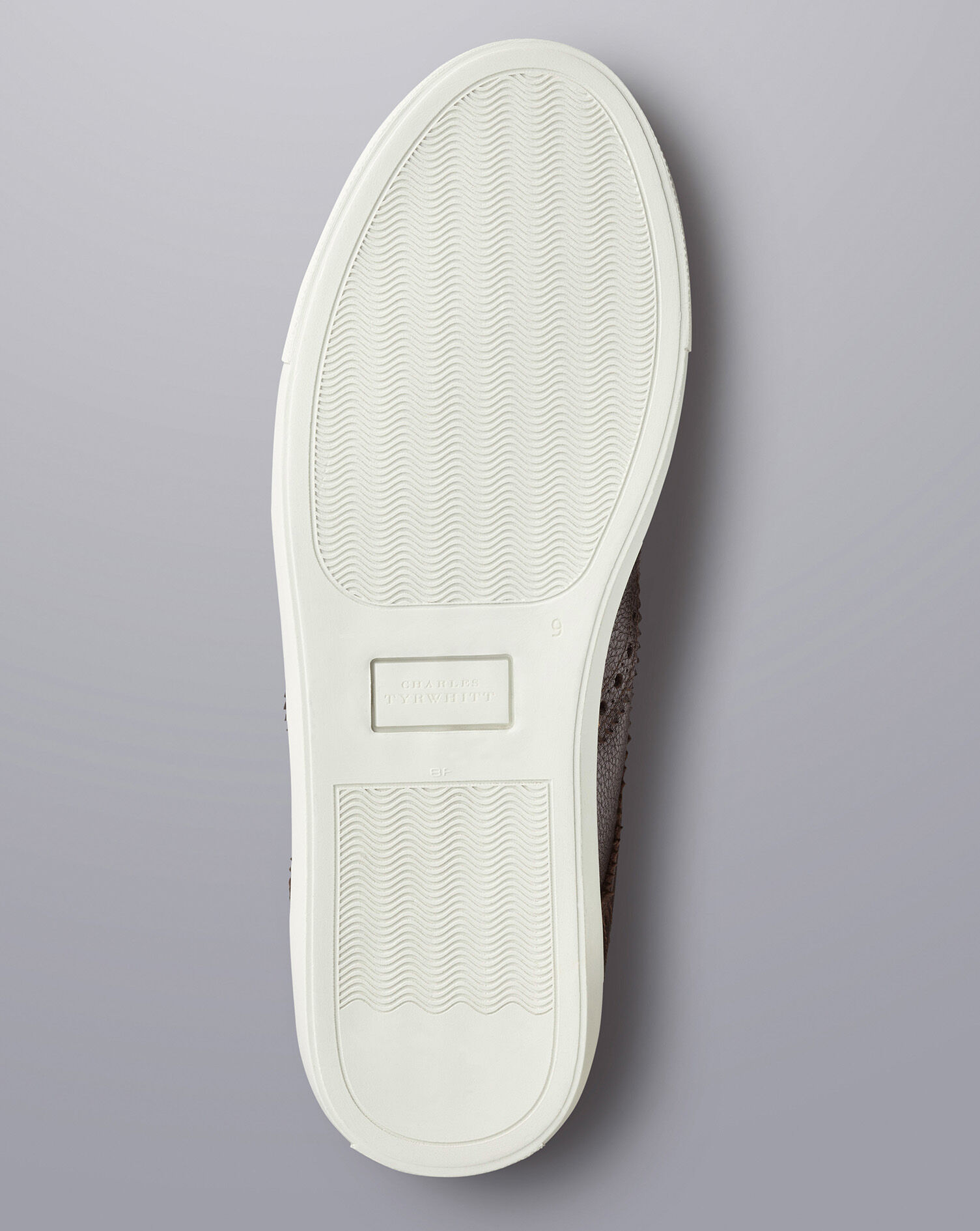 Grain Leather Brogue Sneakers - Dark Chocolate