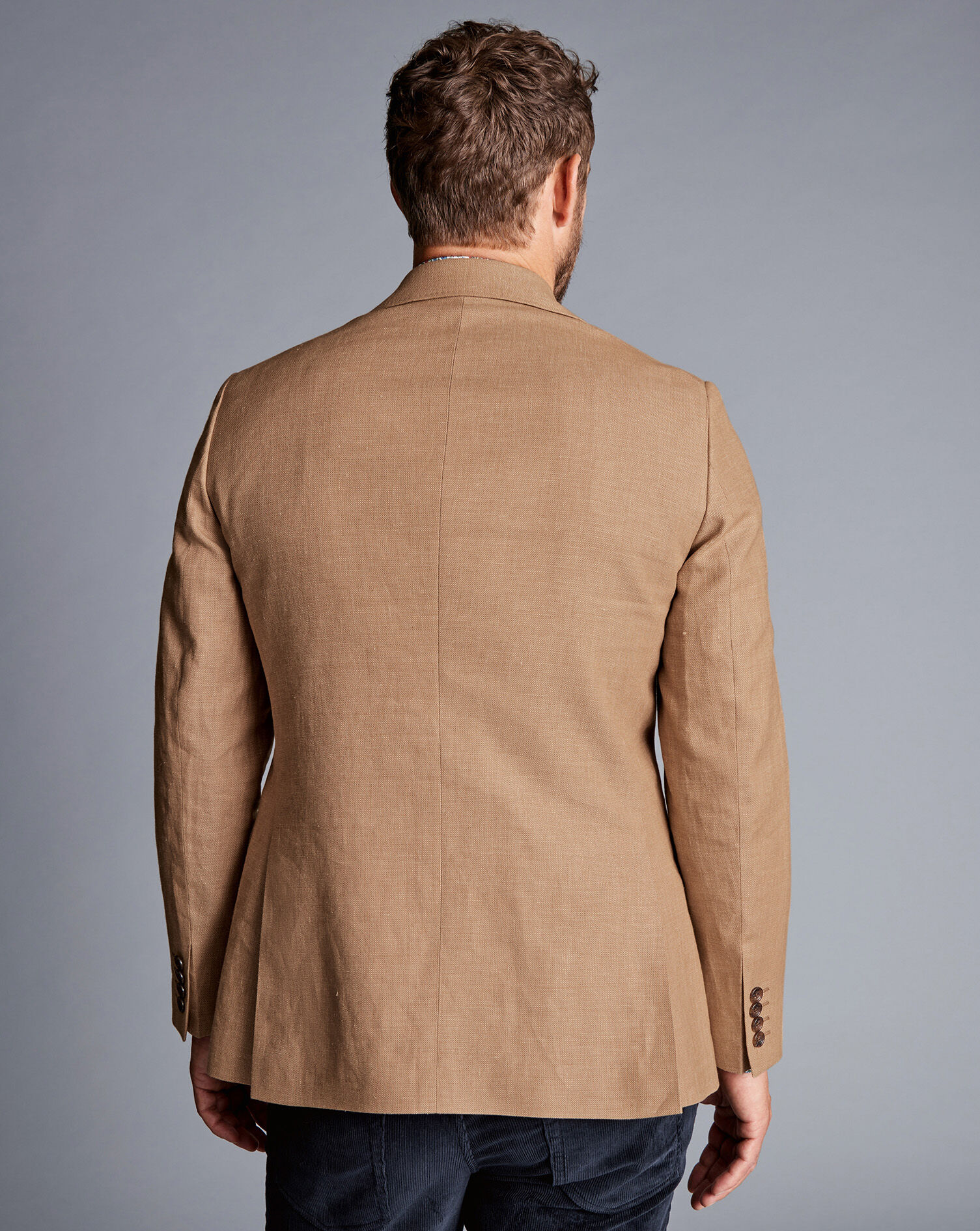 Linen Cotton Jacket - Camel