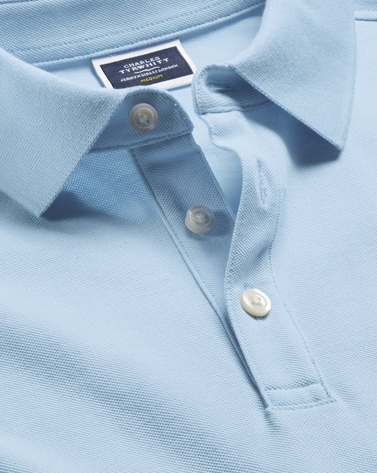 Tyrwhitt Pique Polo - Light Blue