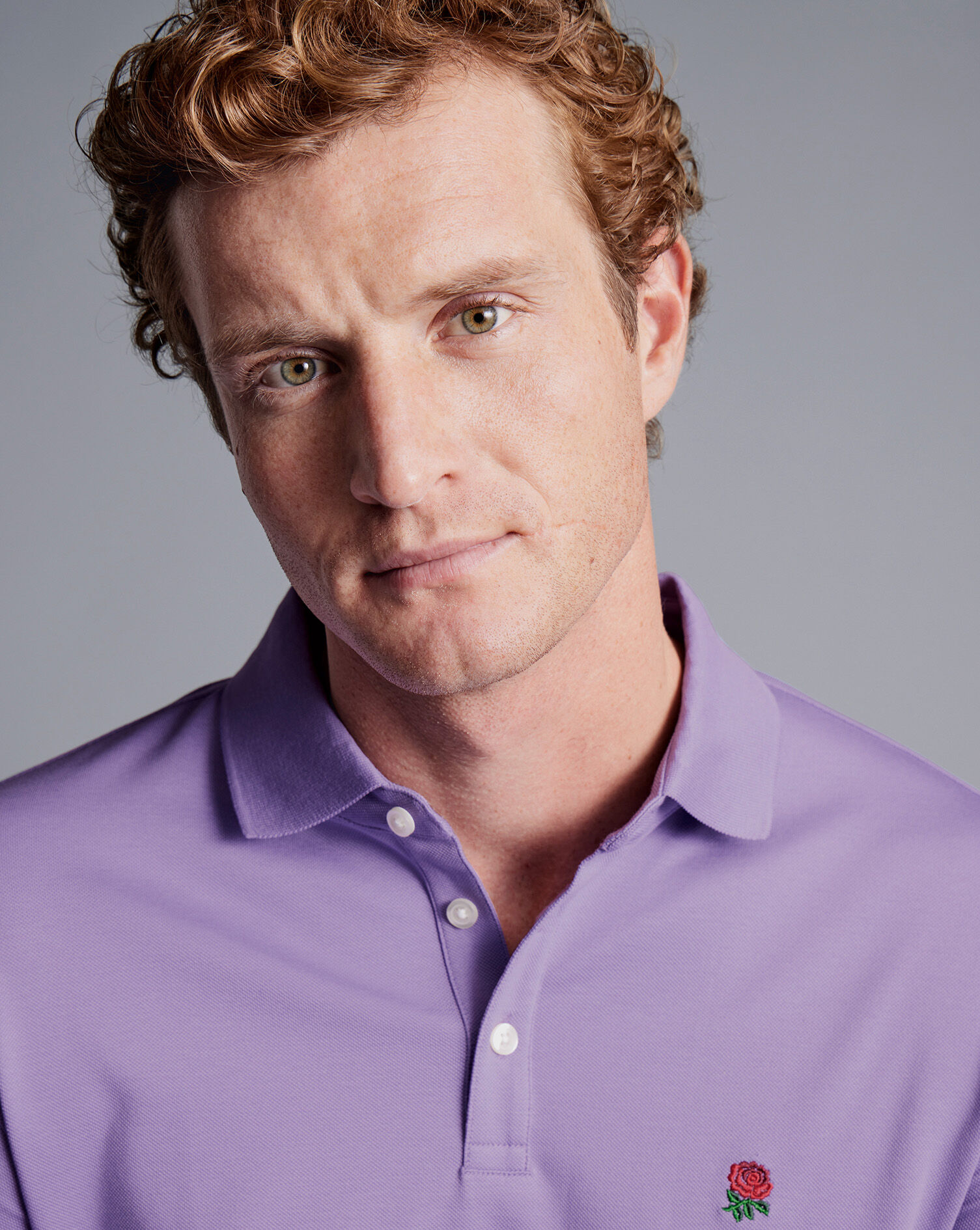 England Rugby Pique Polo - Lilac Purple