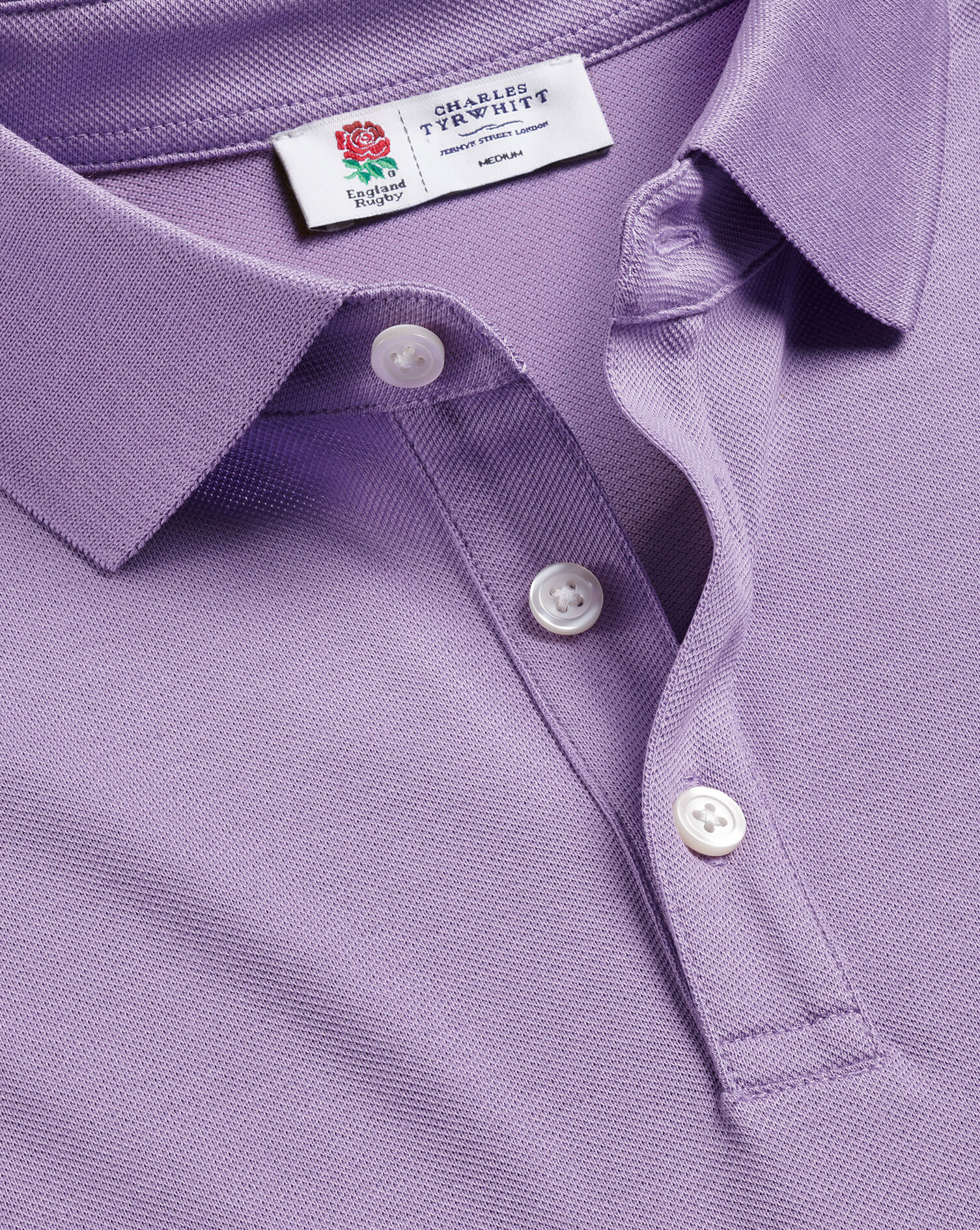 England Rugby Pique Polo - Lilac Purple