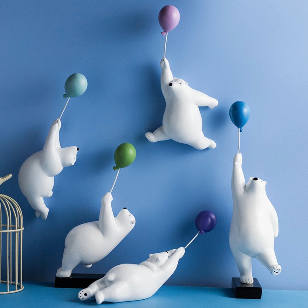Balloon Flying Polar Bear