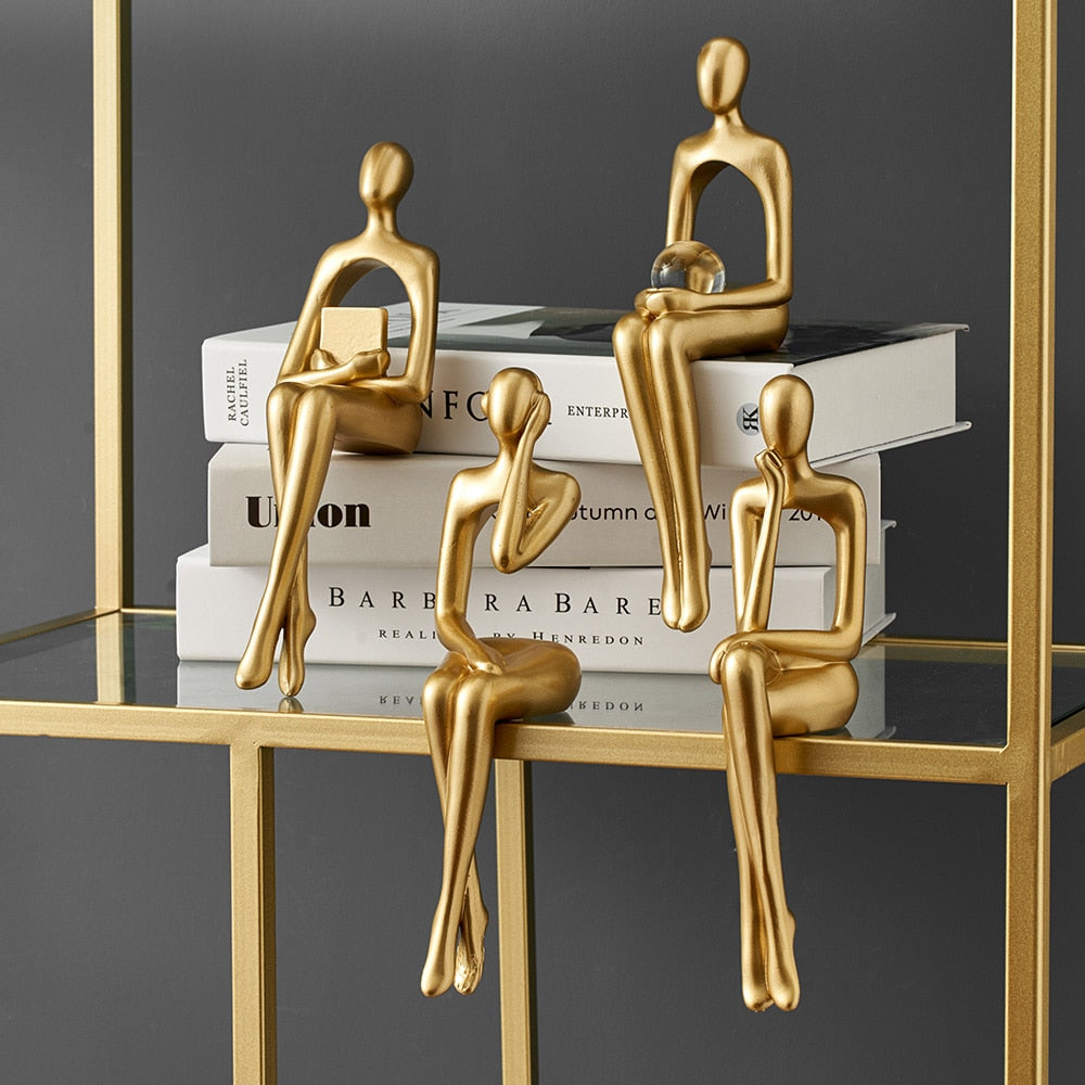 Golden Abstract Sitting