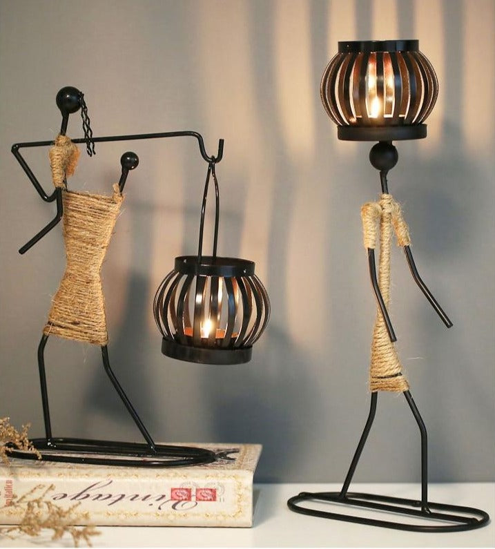 Metal Men Candleholder