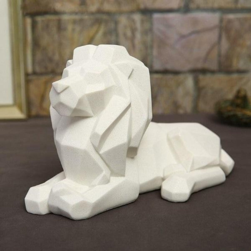 Geometric Lion Statue