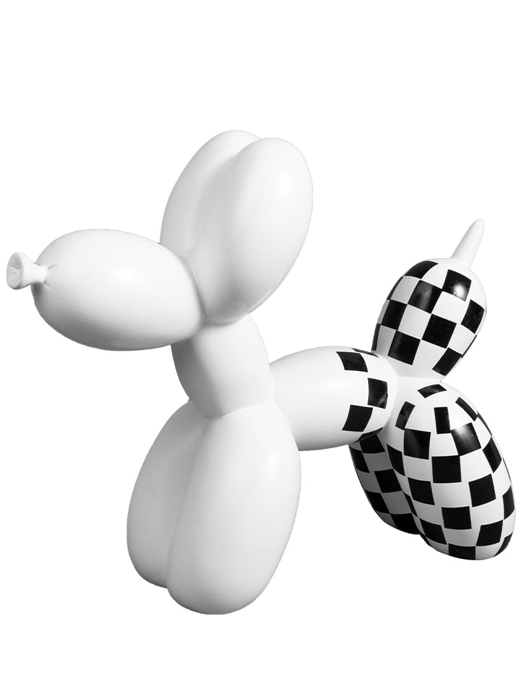 Plaid Pattern Balloon Dog