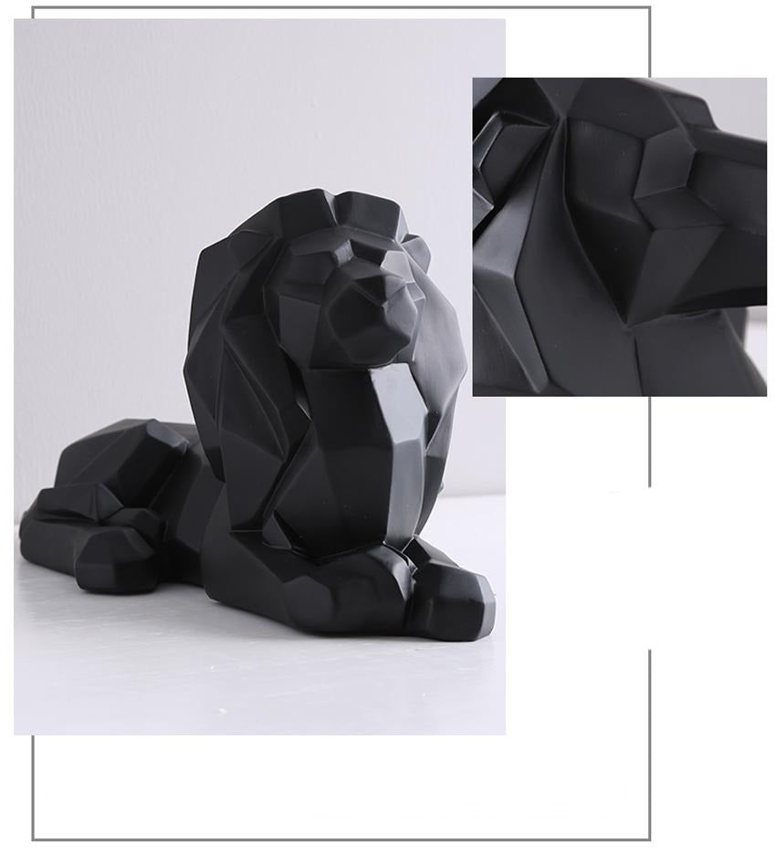 Geometric Lion Statue