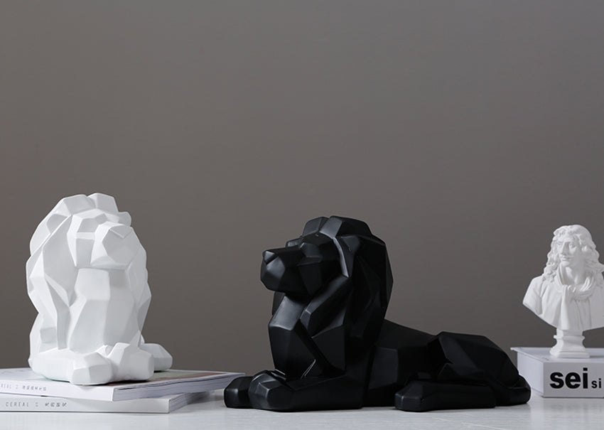 Geometric Lion Statue