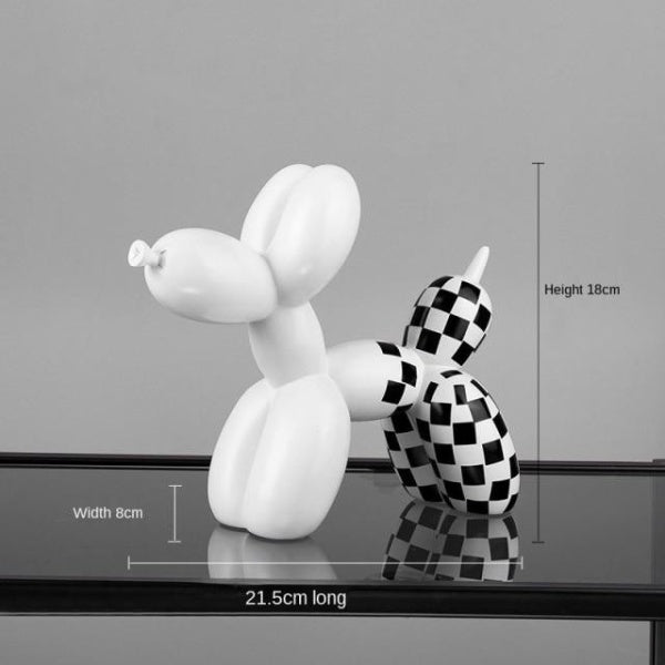 Plaid Pattern Balloon Dog