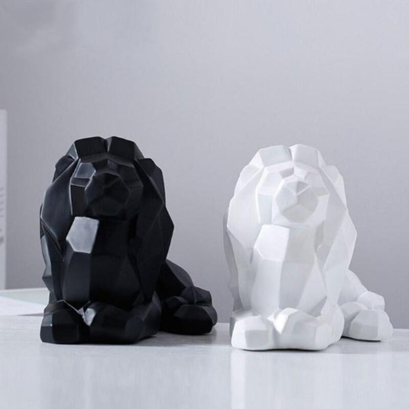 Geometric Lion Statue