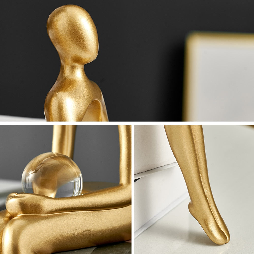Golden Abstract Sitting
