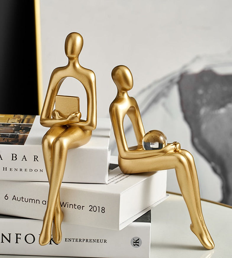 Golden Abstract Sitting