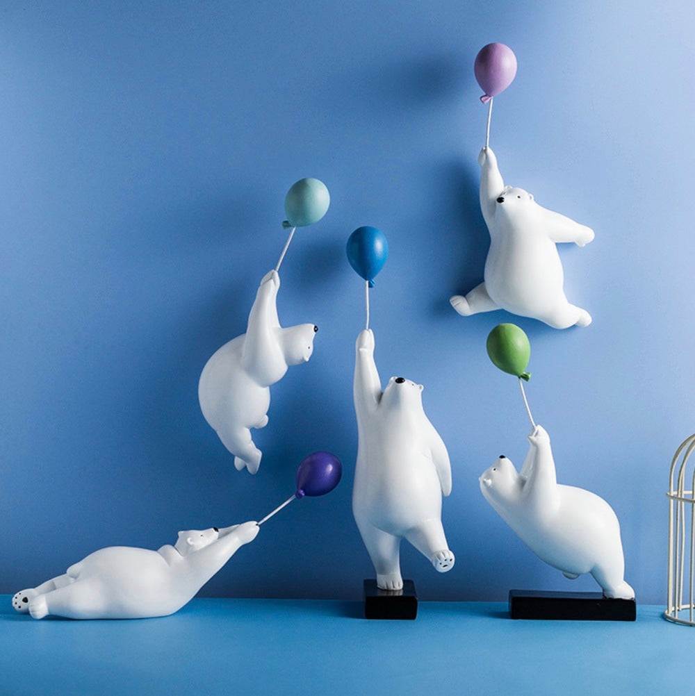Balloon Flying Polar Bear