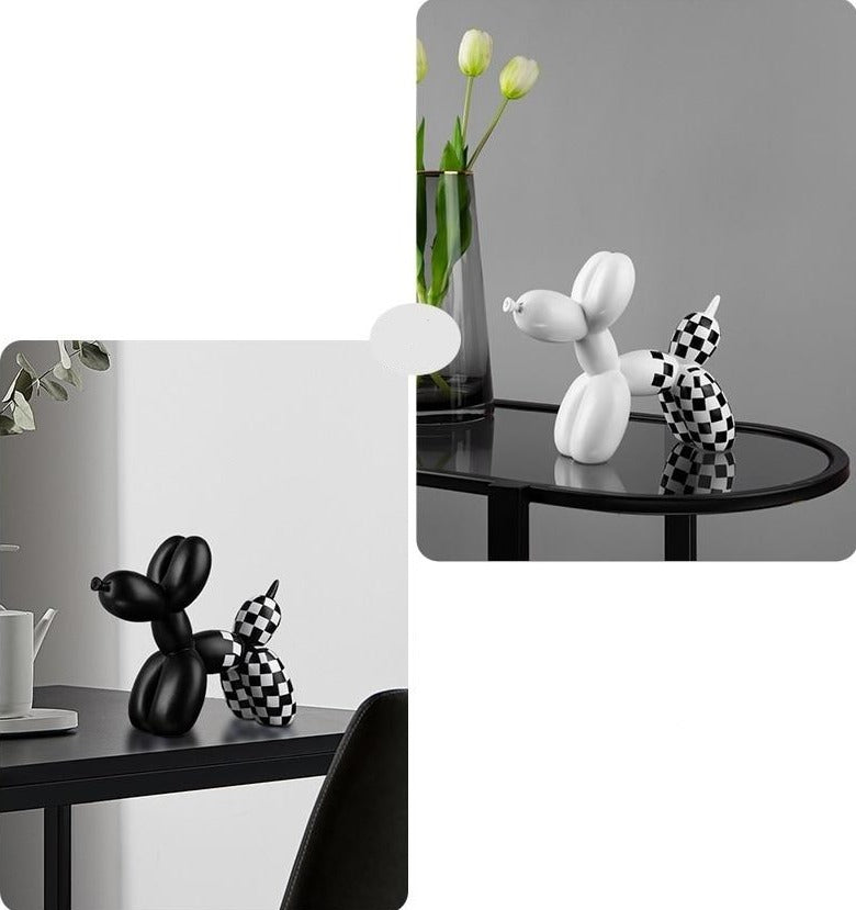 Plaid Pattern Balloon Dog
